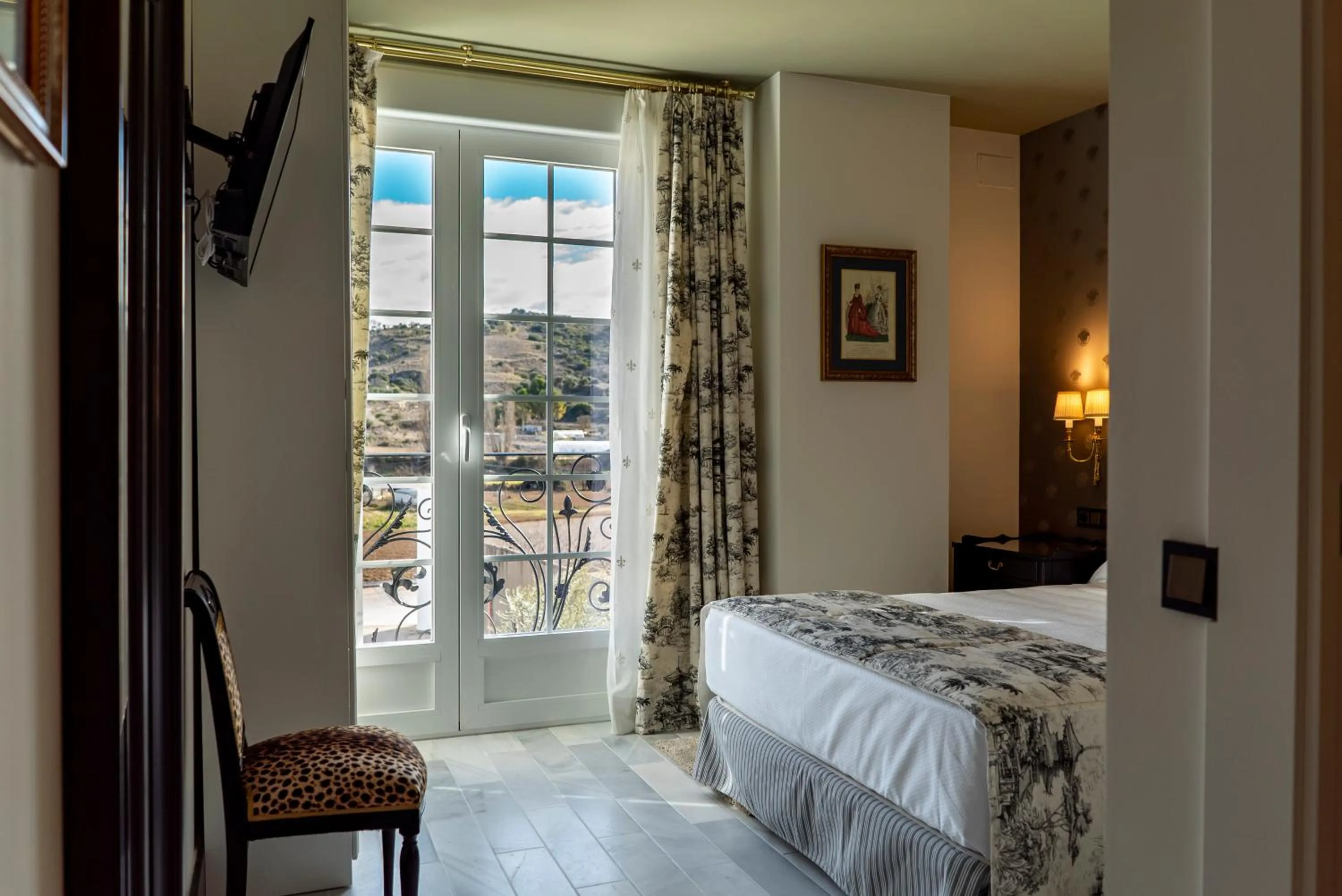 Balcony/Terrace, Bed in Palacete de la Ochava