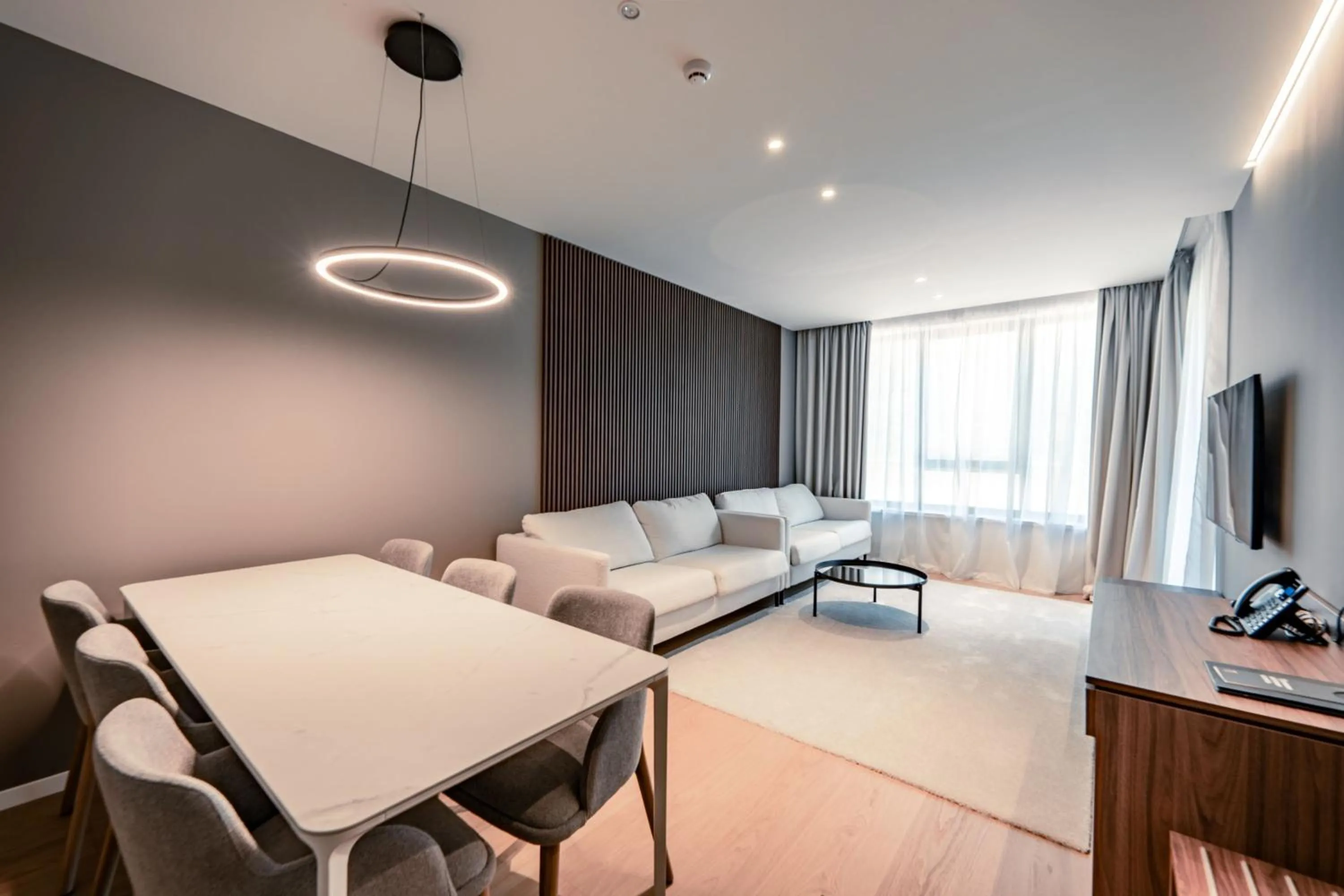 Dining area, Bed in Petram Resort & Residences