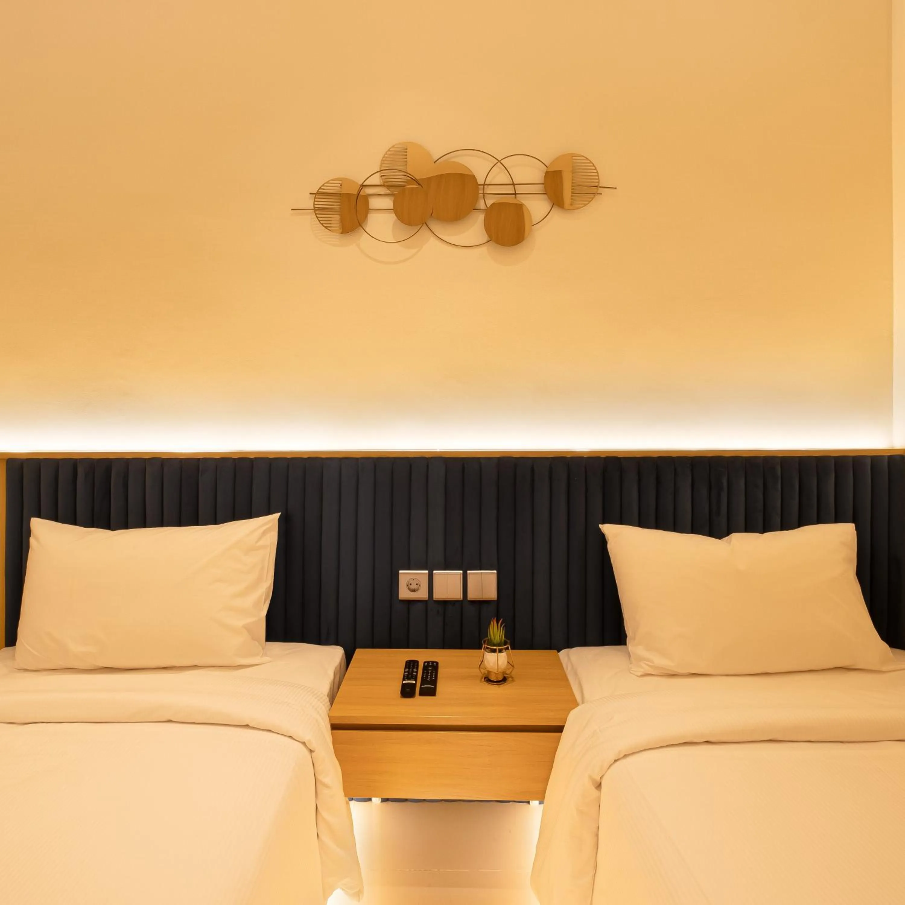 Bed in The Risman Hotel At Jakarta Airport CBC