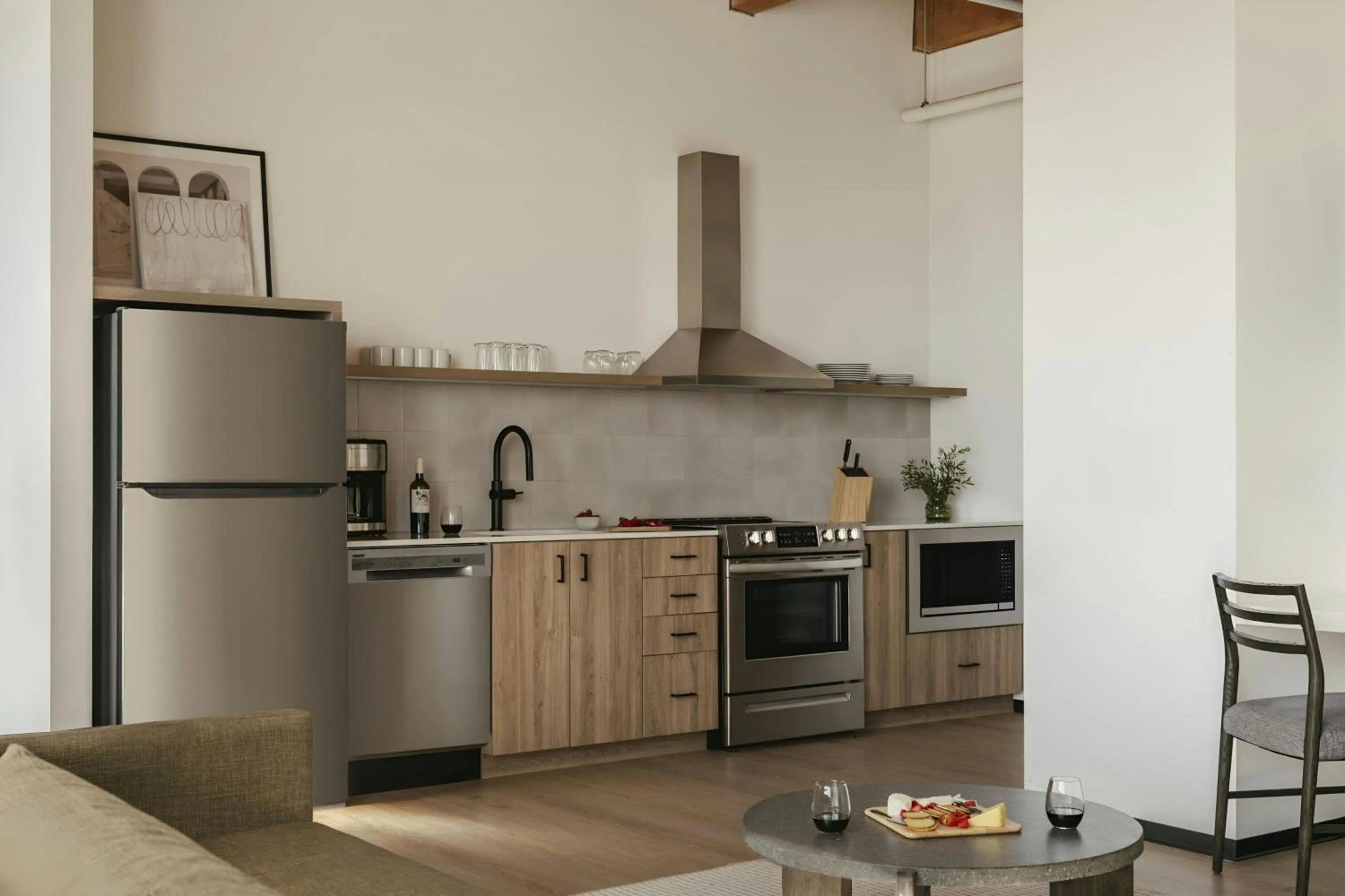 Kitchen or kitchenette in Sonder by Marriott Bonvoy Market Hall Apartments West Loop