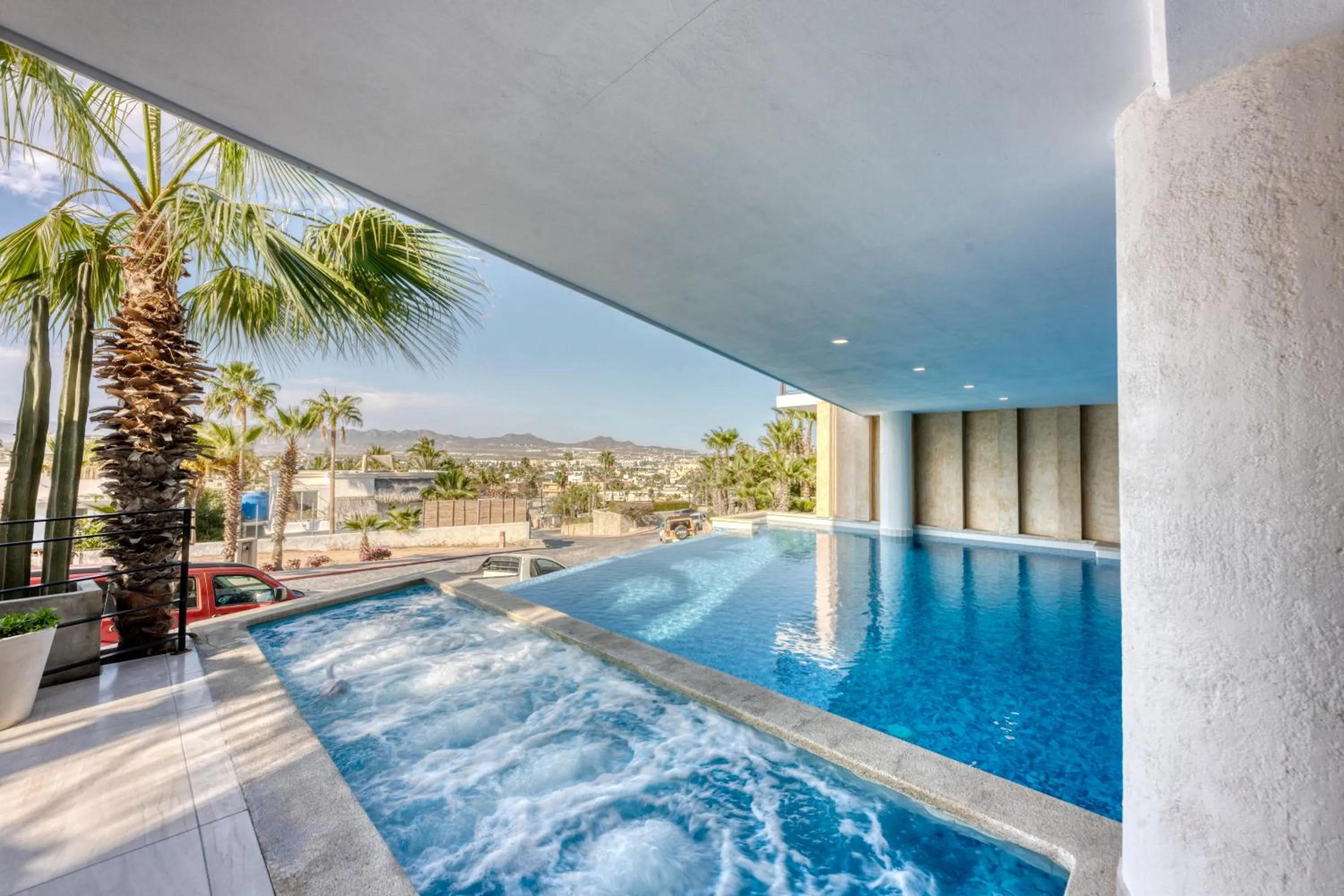 Pool view in Pedregal Towers