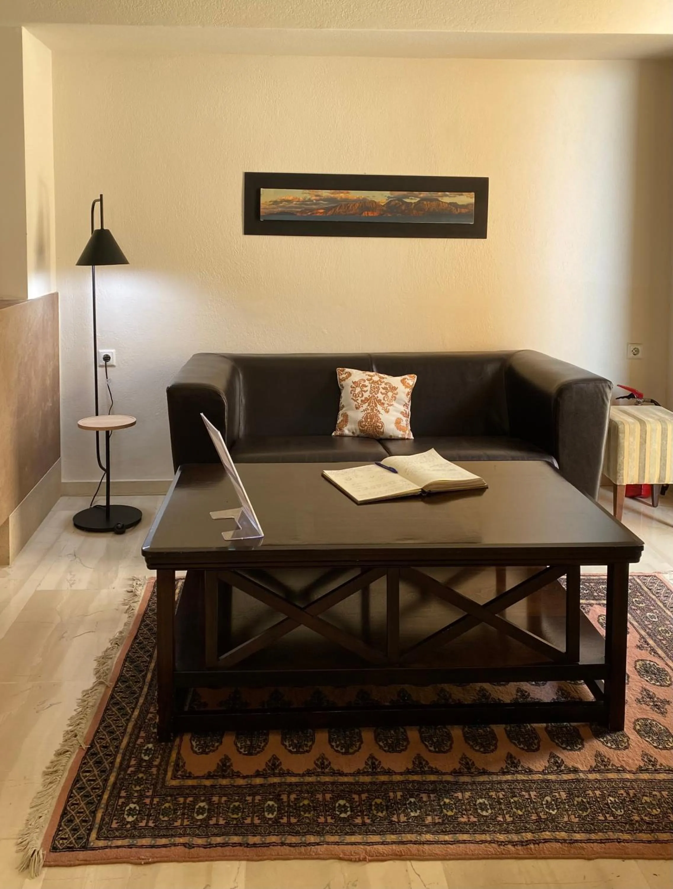 Seating area in Palazzo Arhontiko Apartments