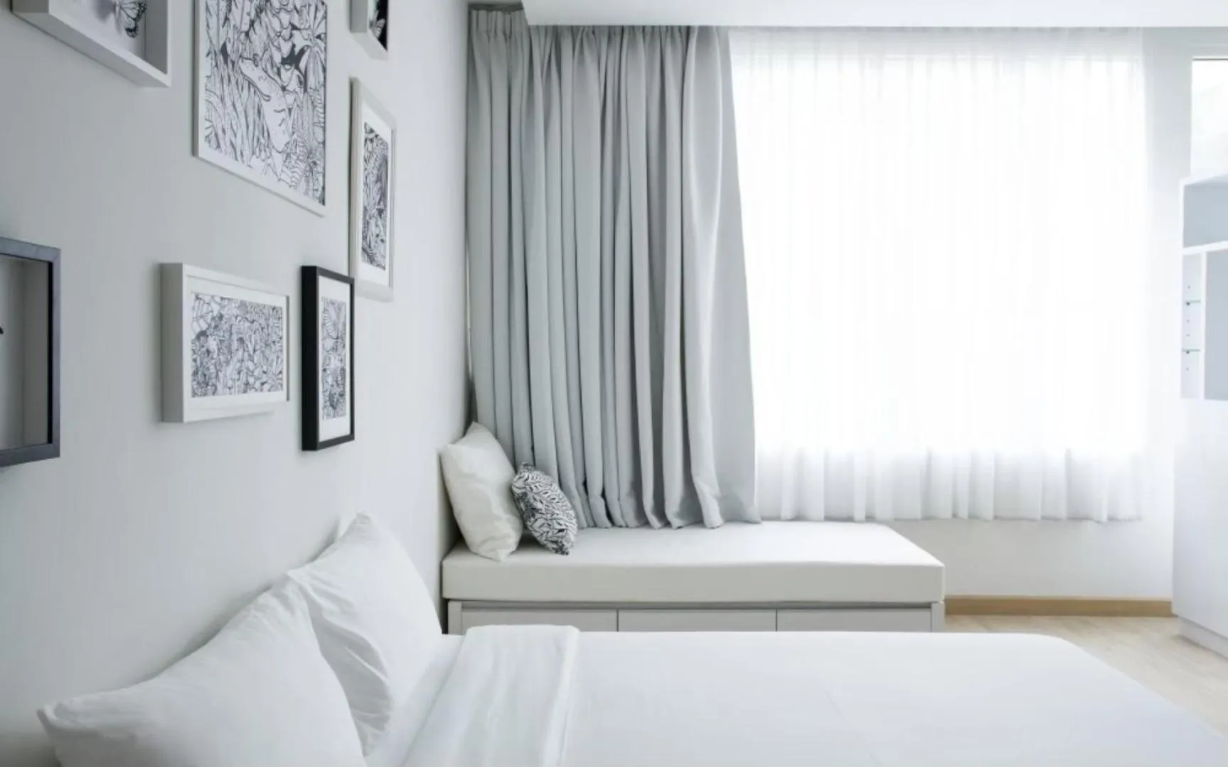 Bed in Beat Hotel Bangkok