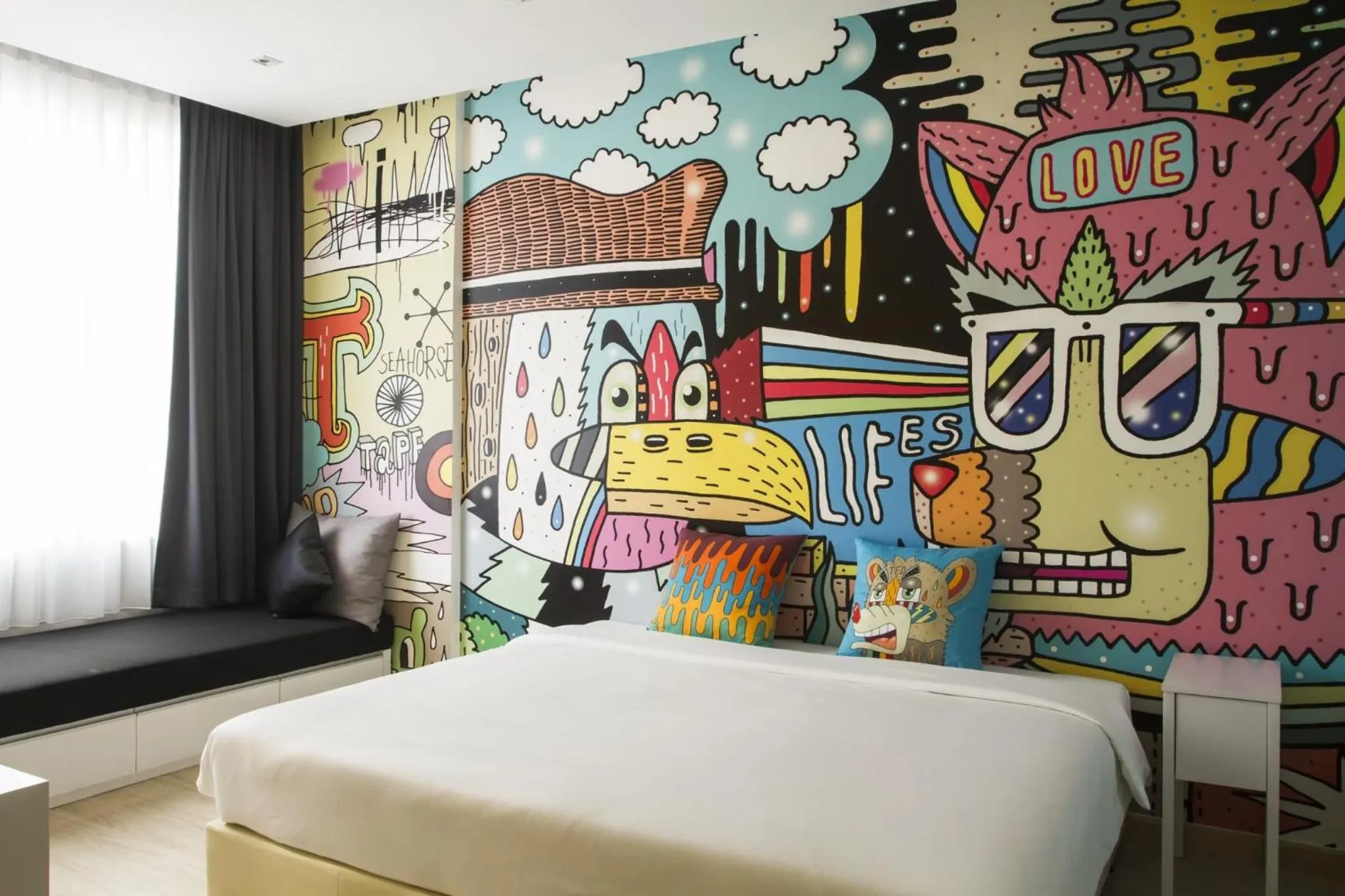 Bedroom, Bed in Beat Hotel Bangkok