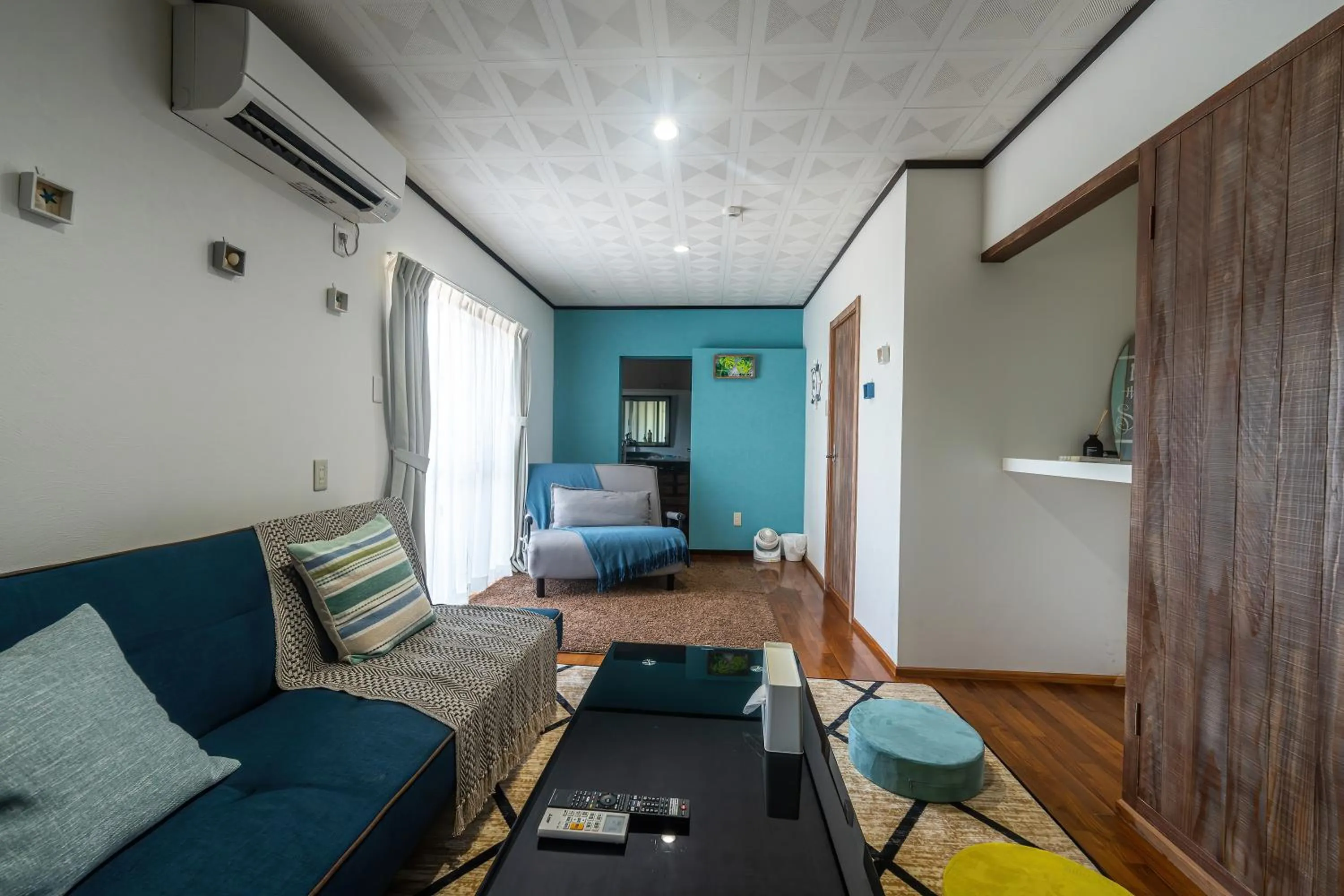 Living room, Bed in private house noko