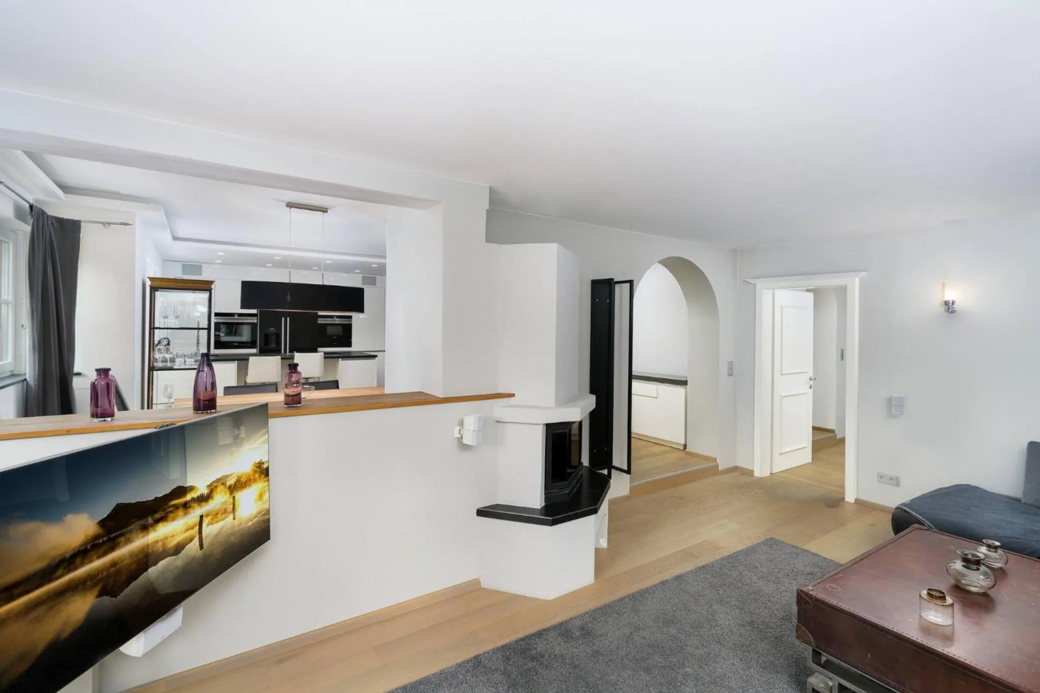 Communal lounge/ TV room in Kitz-Heart Apartments by Alpine Host Helpers
