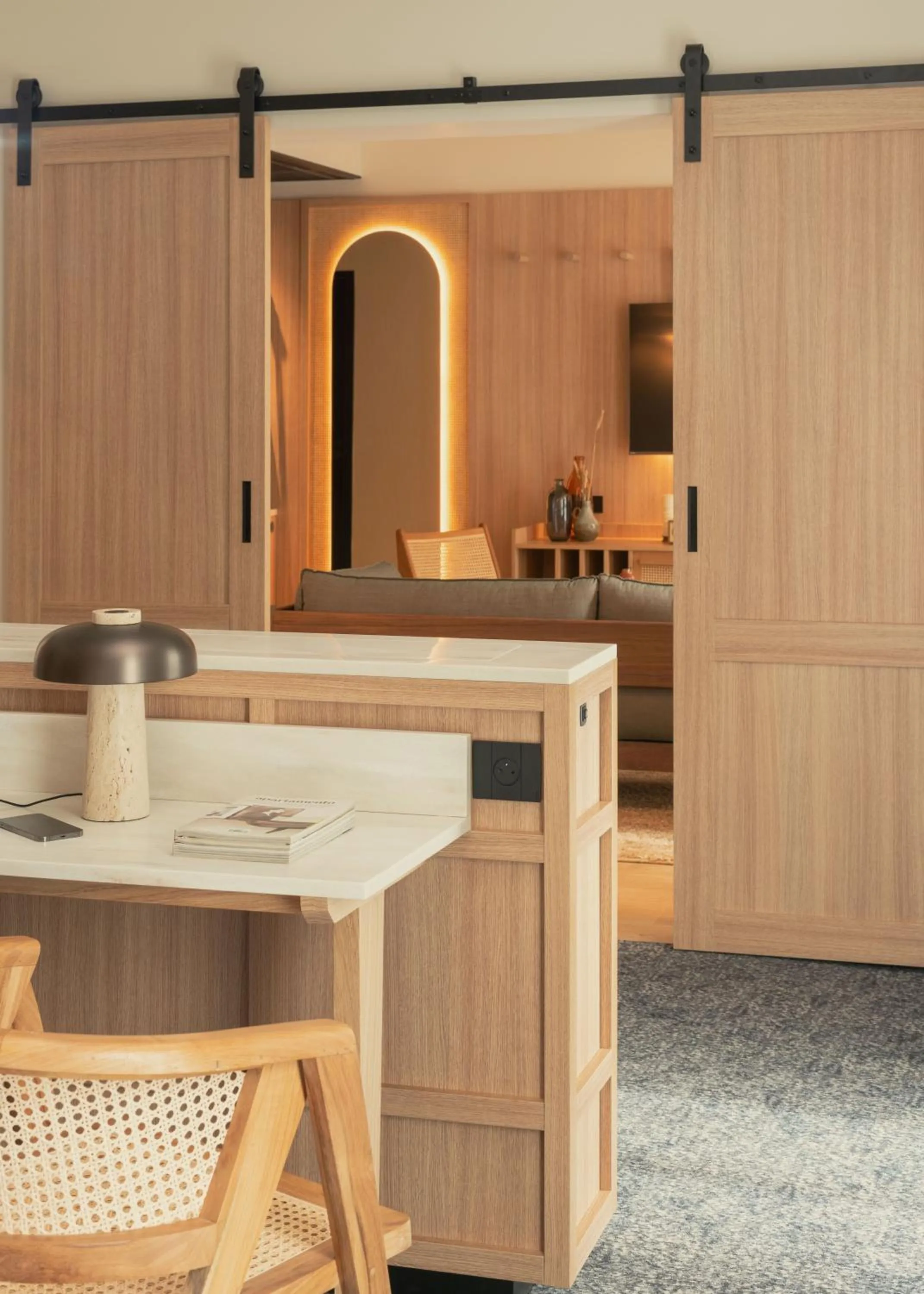 Living room in Hôtel Parc du Landreau