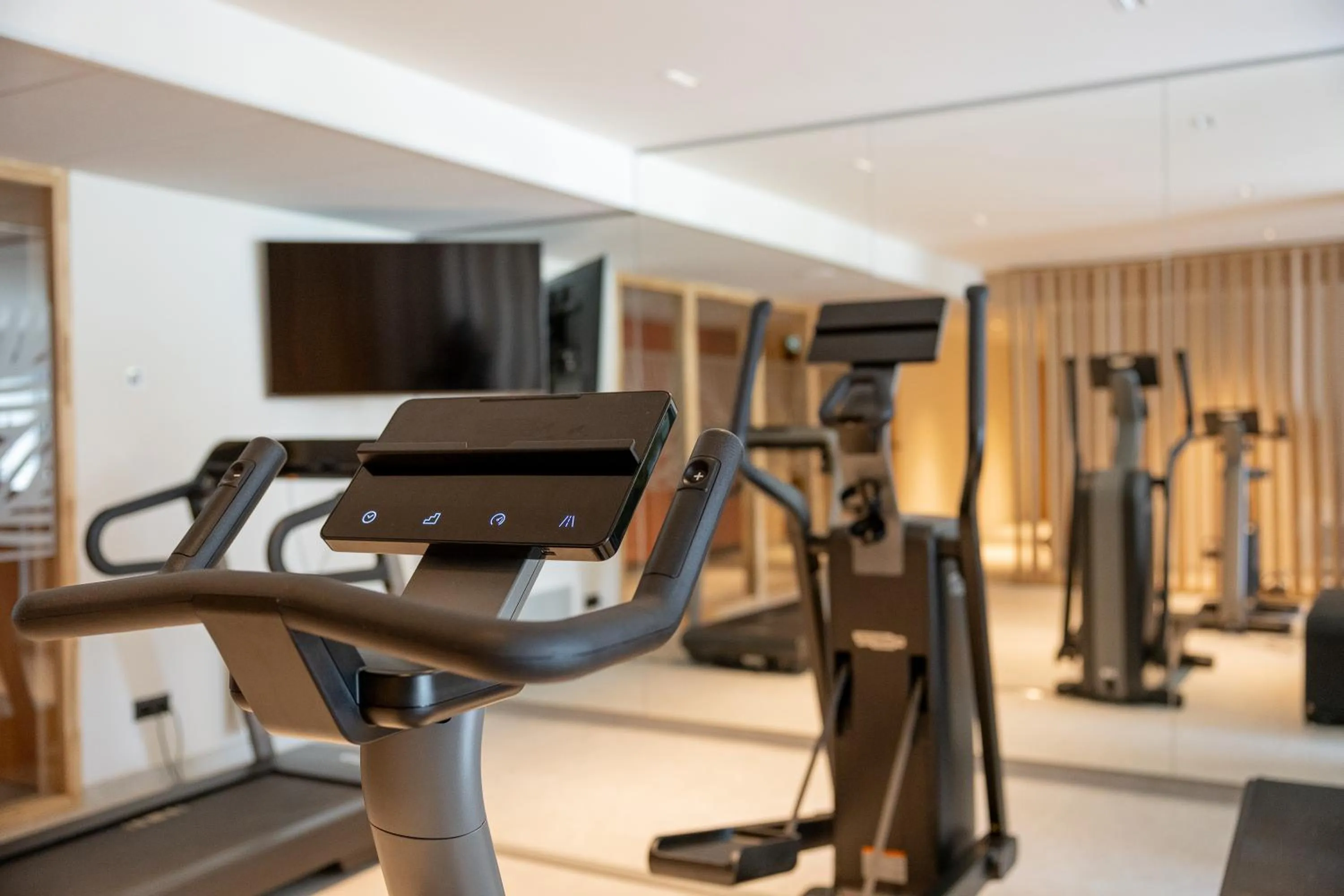 Fitness centre/facilities in Hôtel Parc du Landreau