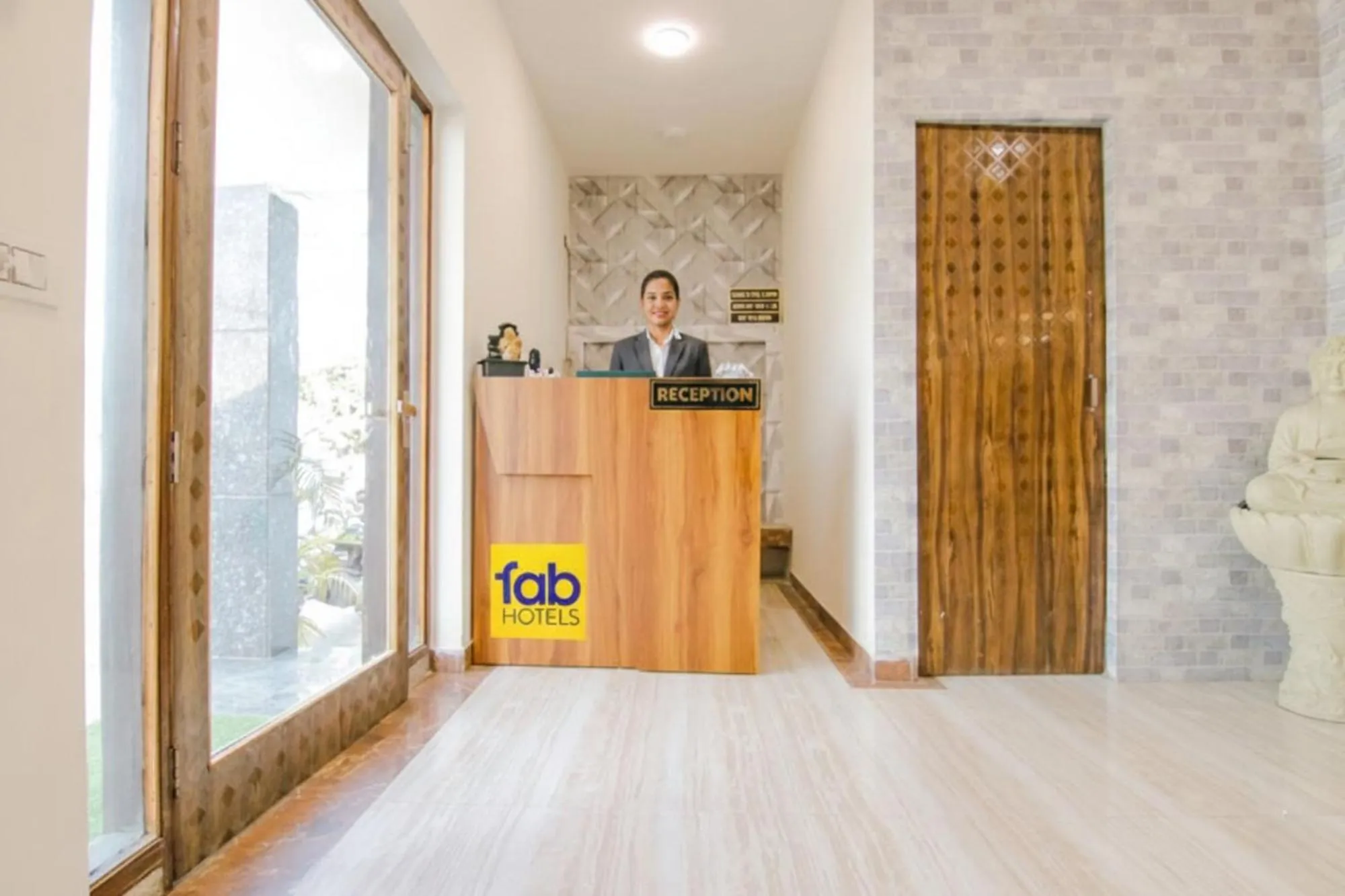 Lobby or reception in FabHotel Sky Lark Farm