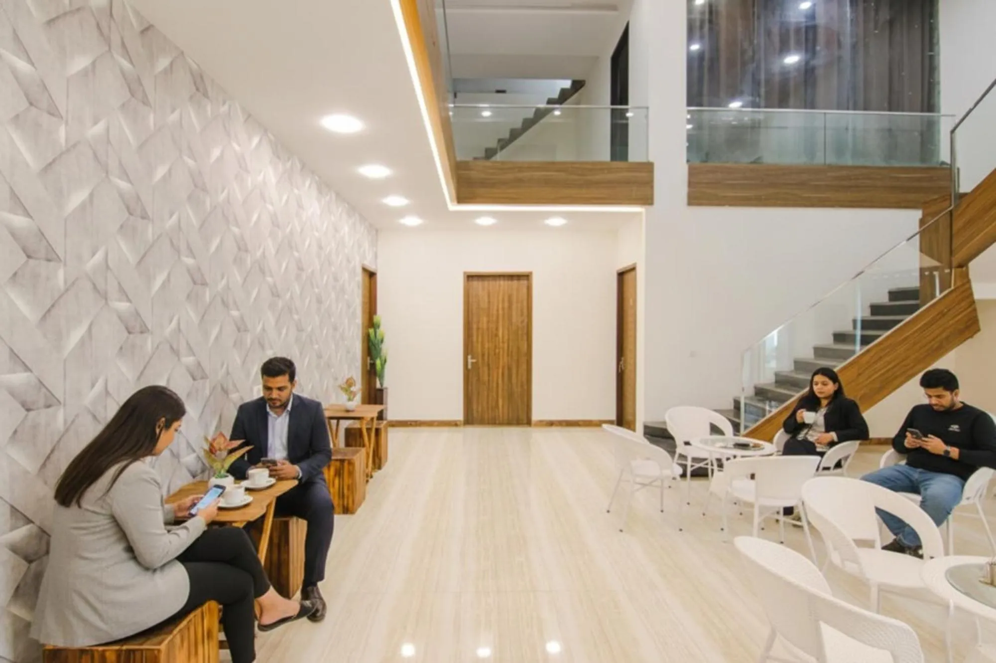 Lobby or reception in FabHotel Sky Lark Farm