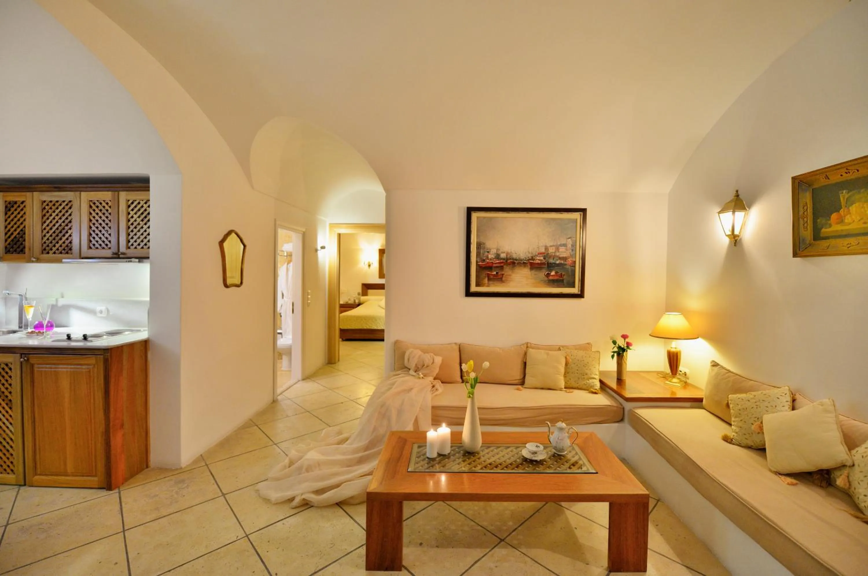 Living room in Tamarix Del Mar Suites