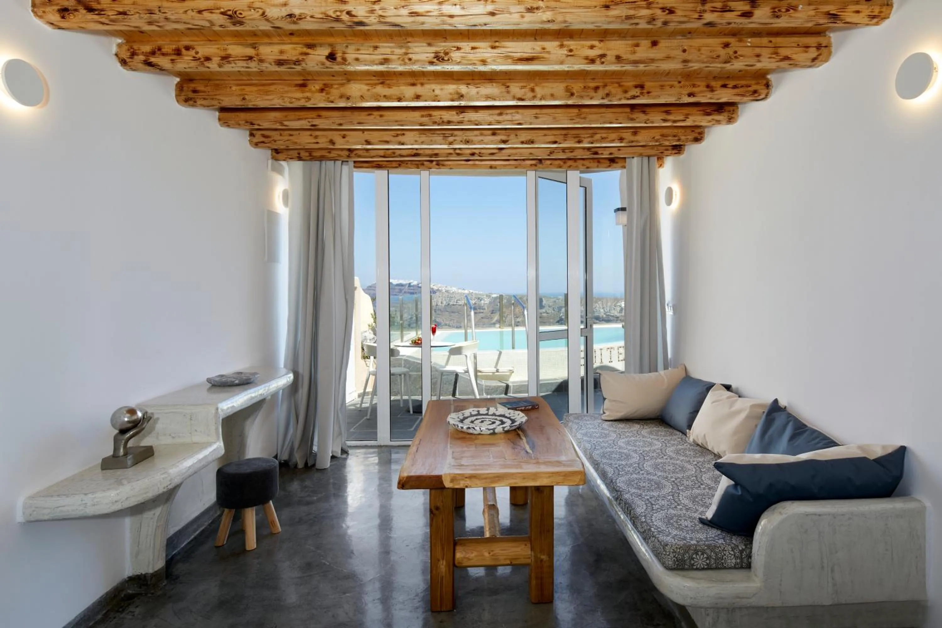 Seating area in Suites of the Gods Cave Spa Hotel