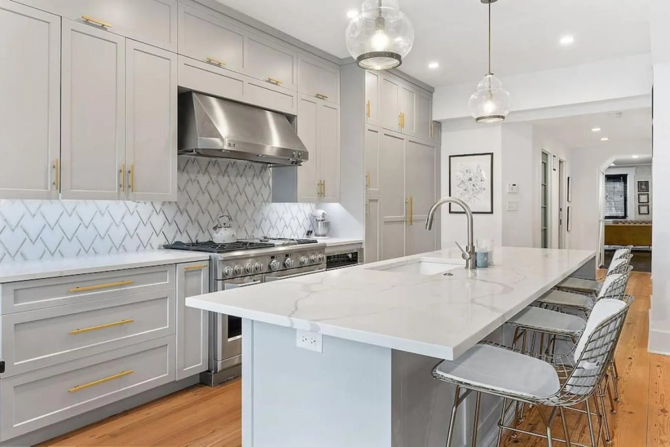 Kitchen or kitchenette in Designer 3 BR Townhome with Beautiful Backyard