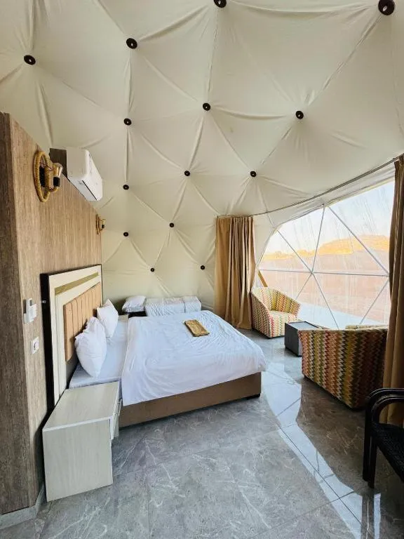 Bed in Shaheen Camp Wadi rum