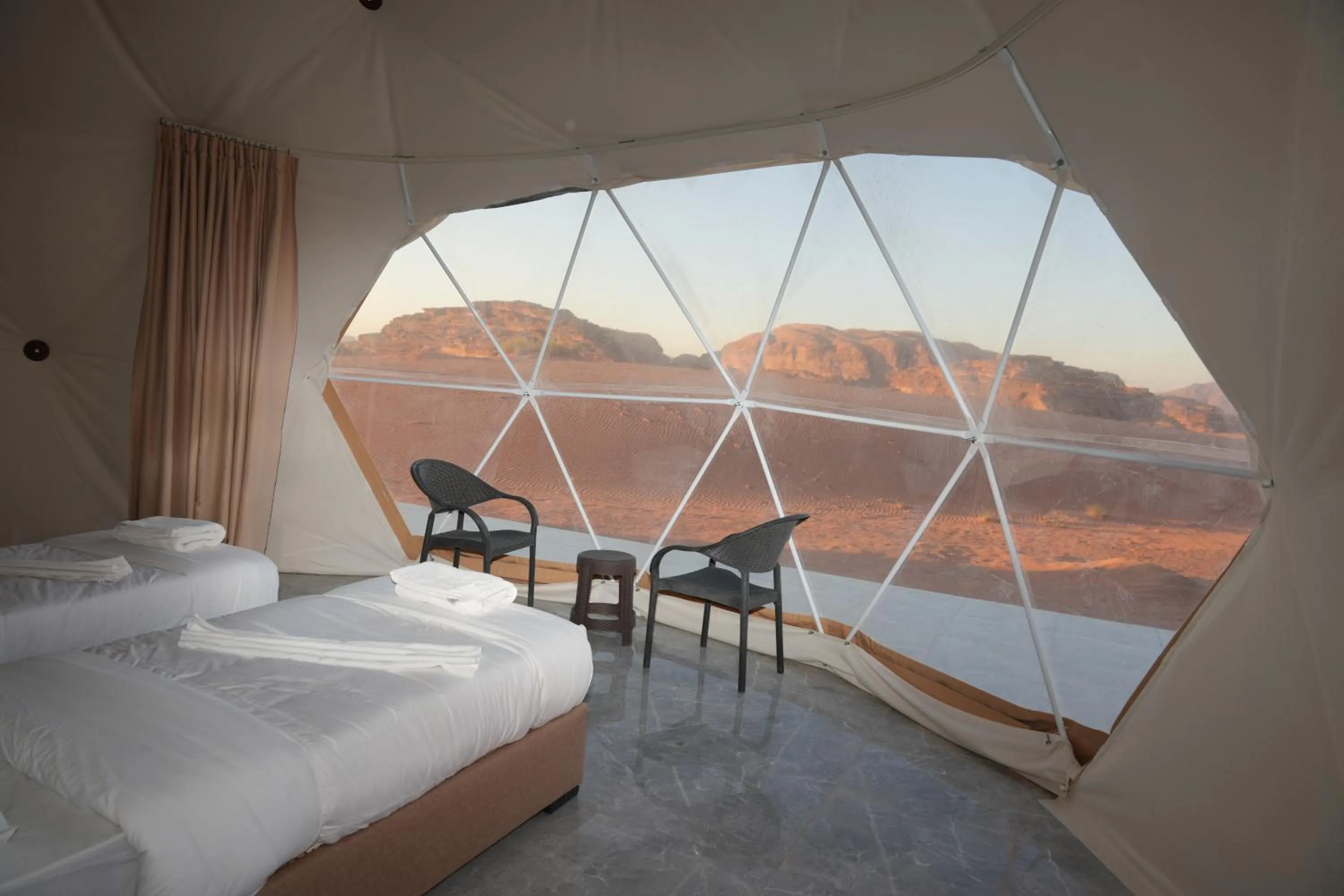 Natural landscape, Bed in Shaheen Camp Wadi rum