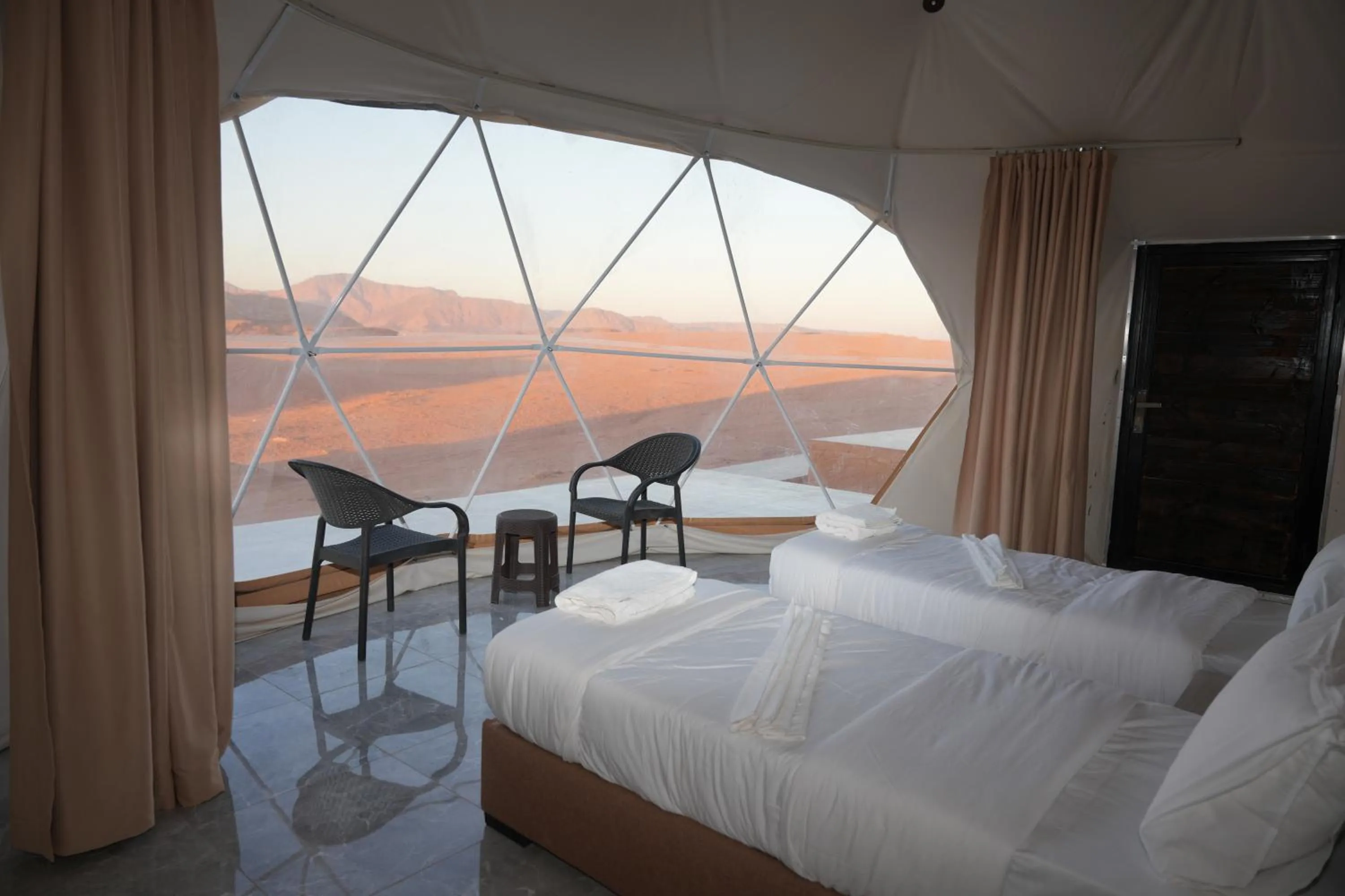 Bed in Shaheen Camp Wadi rum