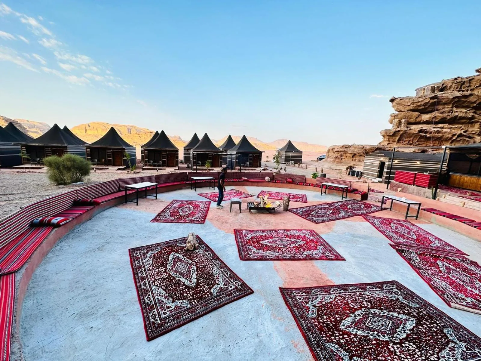 Patio in Shaheen Camp Wadi rum