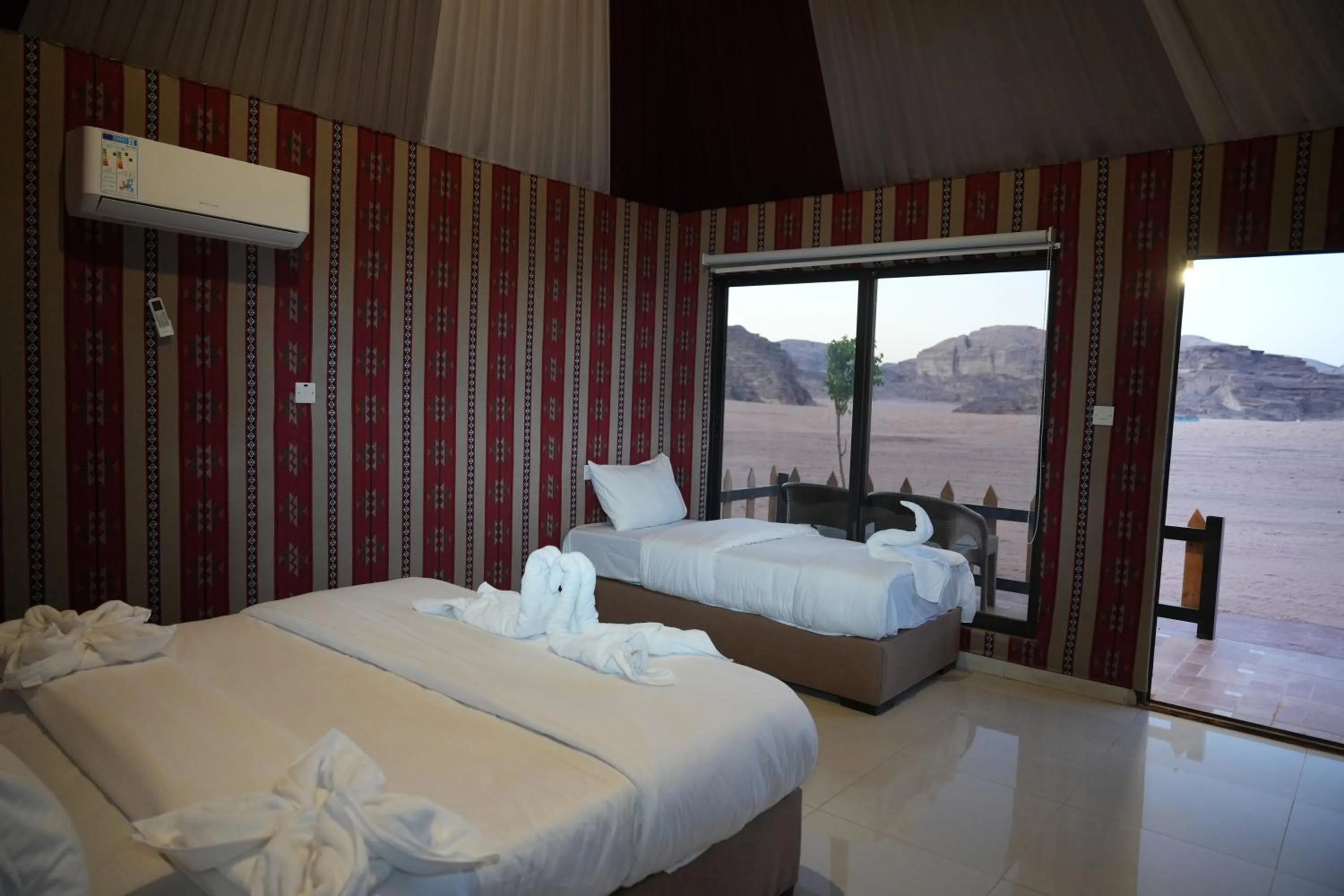 Bed in Shaheen Camp Wadi rum