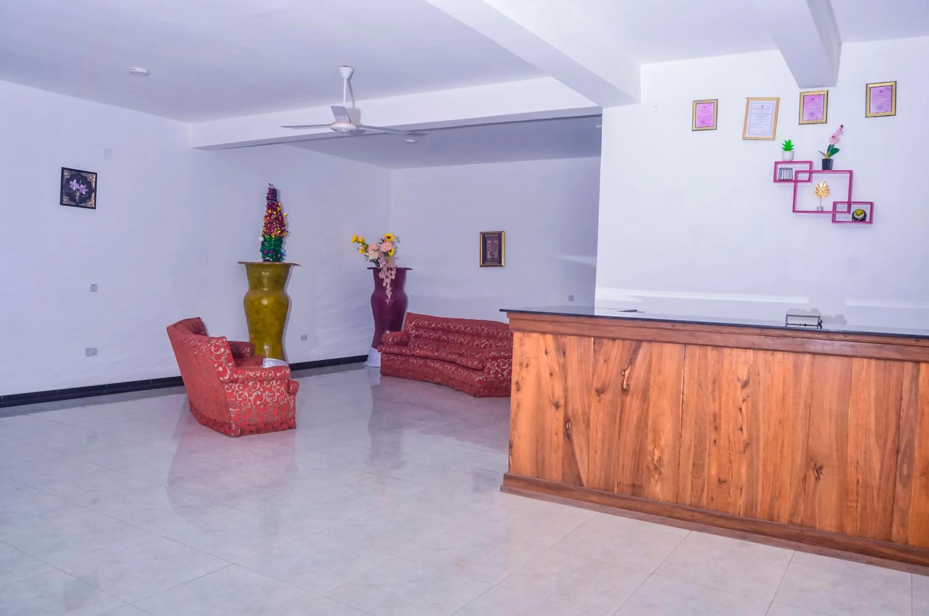 Seating area in Muhako Hotel