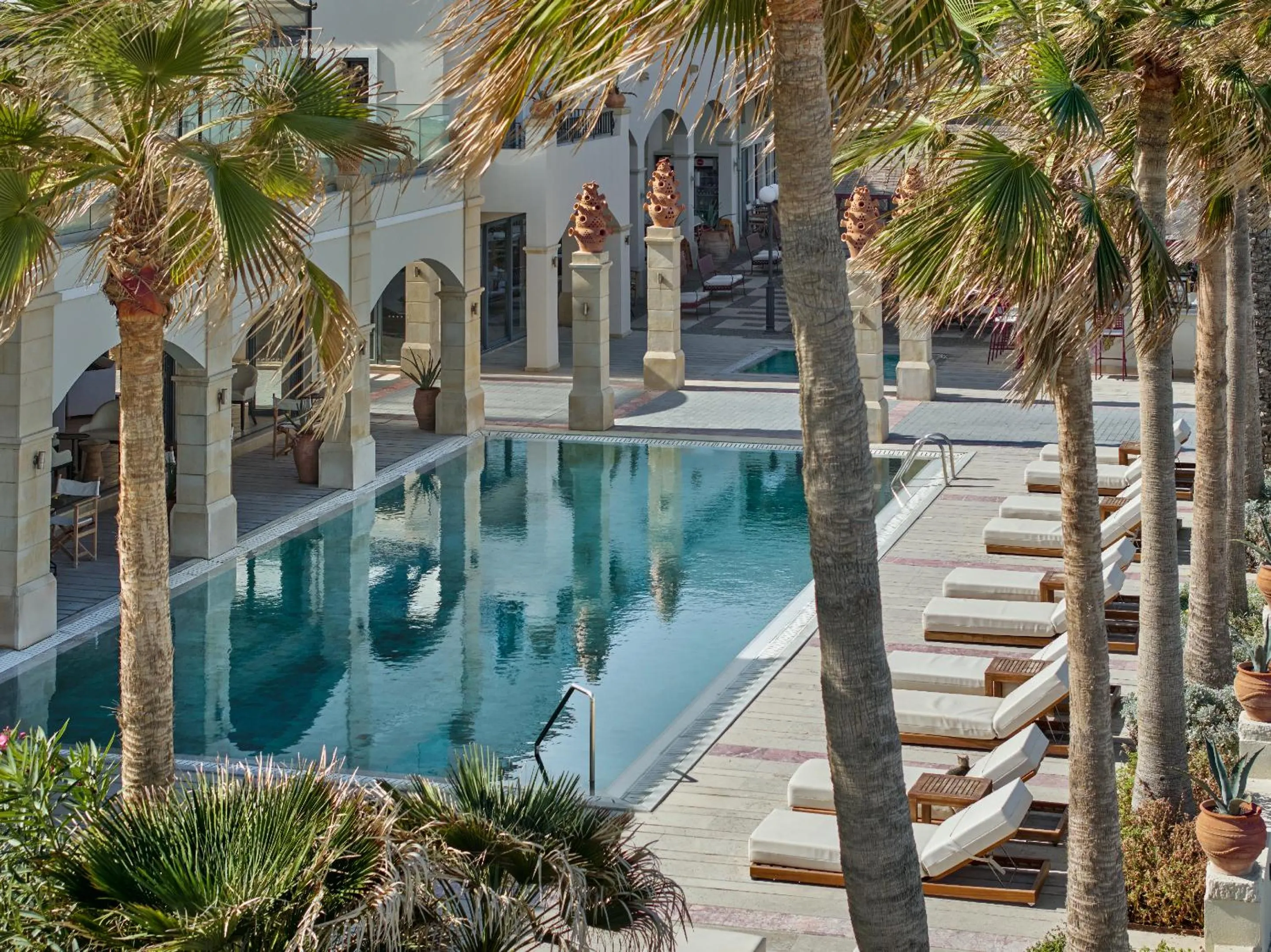 Pool view in Grecotel Plaza Beach House