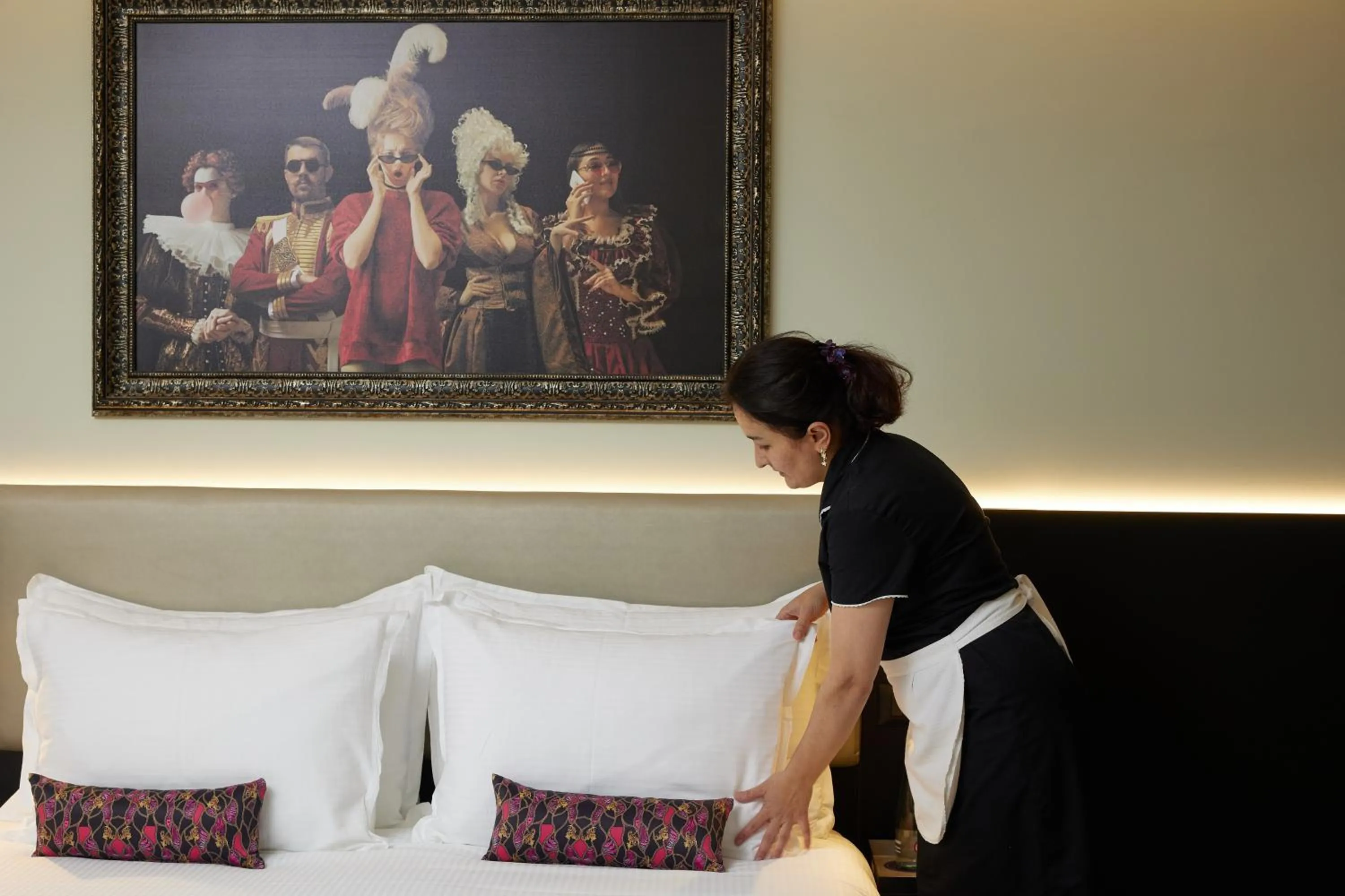 Bed in Rephael House Boutique Hotel