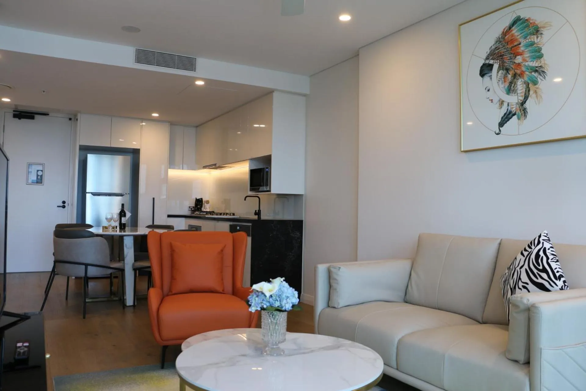 Living room in Kooii Apartments