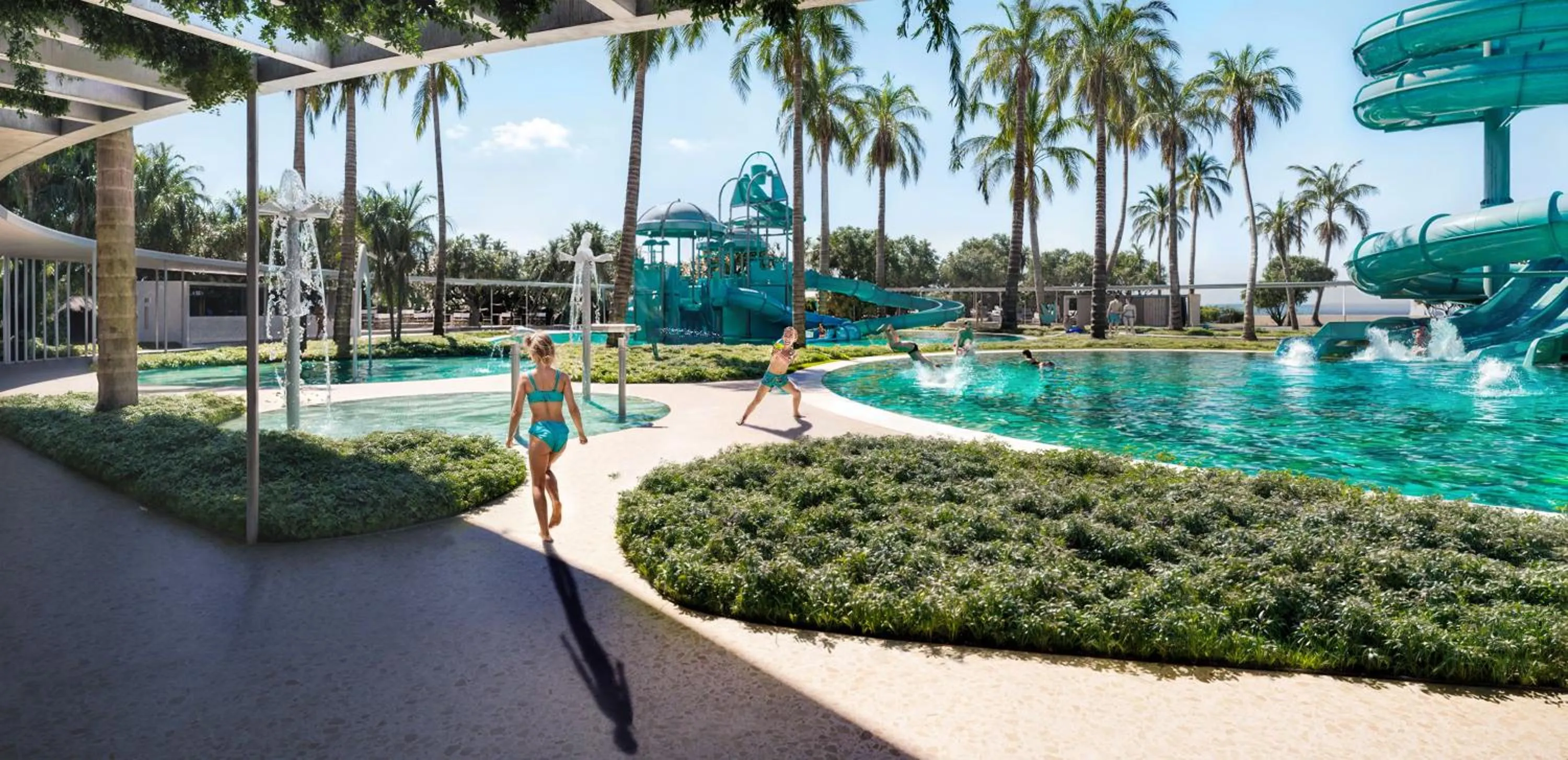 Aqua park in Aquila Rithymna Beach