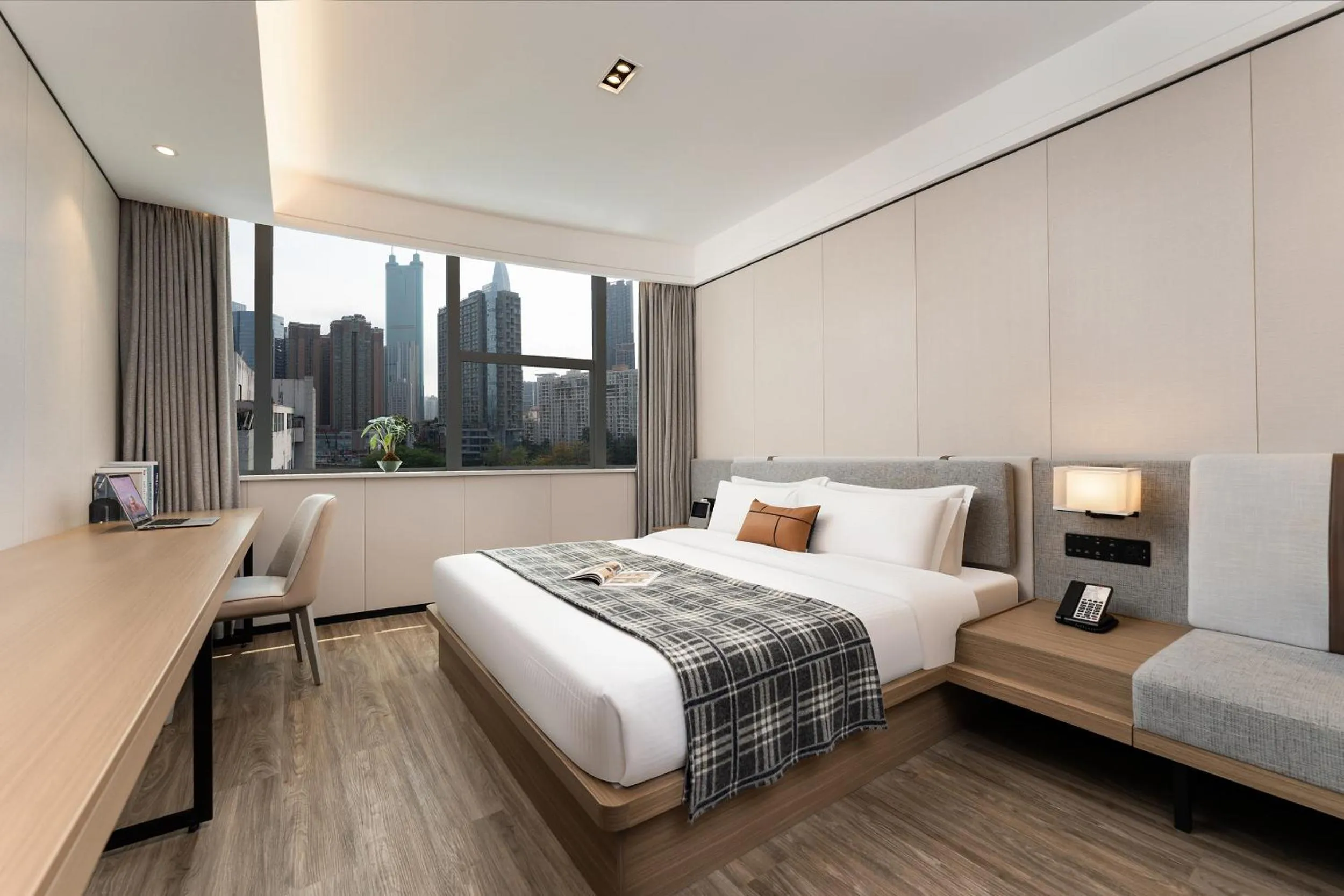 Bedroom, Bed in CM Serviced Apartment Shenzhen Dongmen
