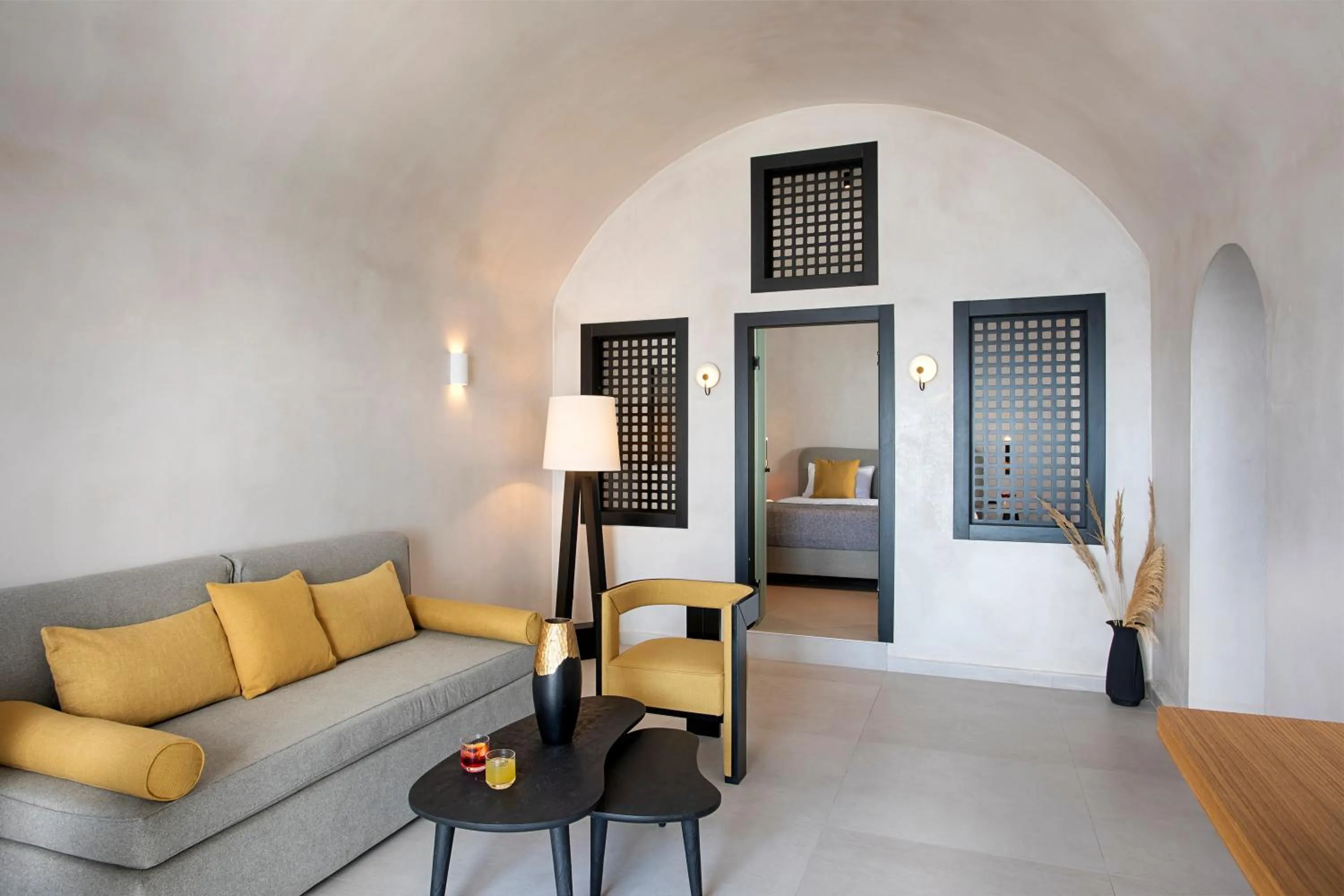 Living room, Bed in Andromeda Villas & Spa Resort