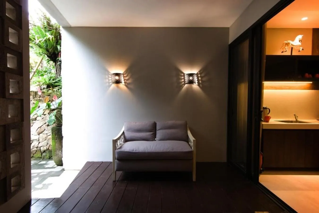 Seating area in The Ning Resort Ubud