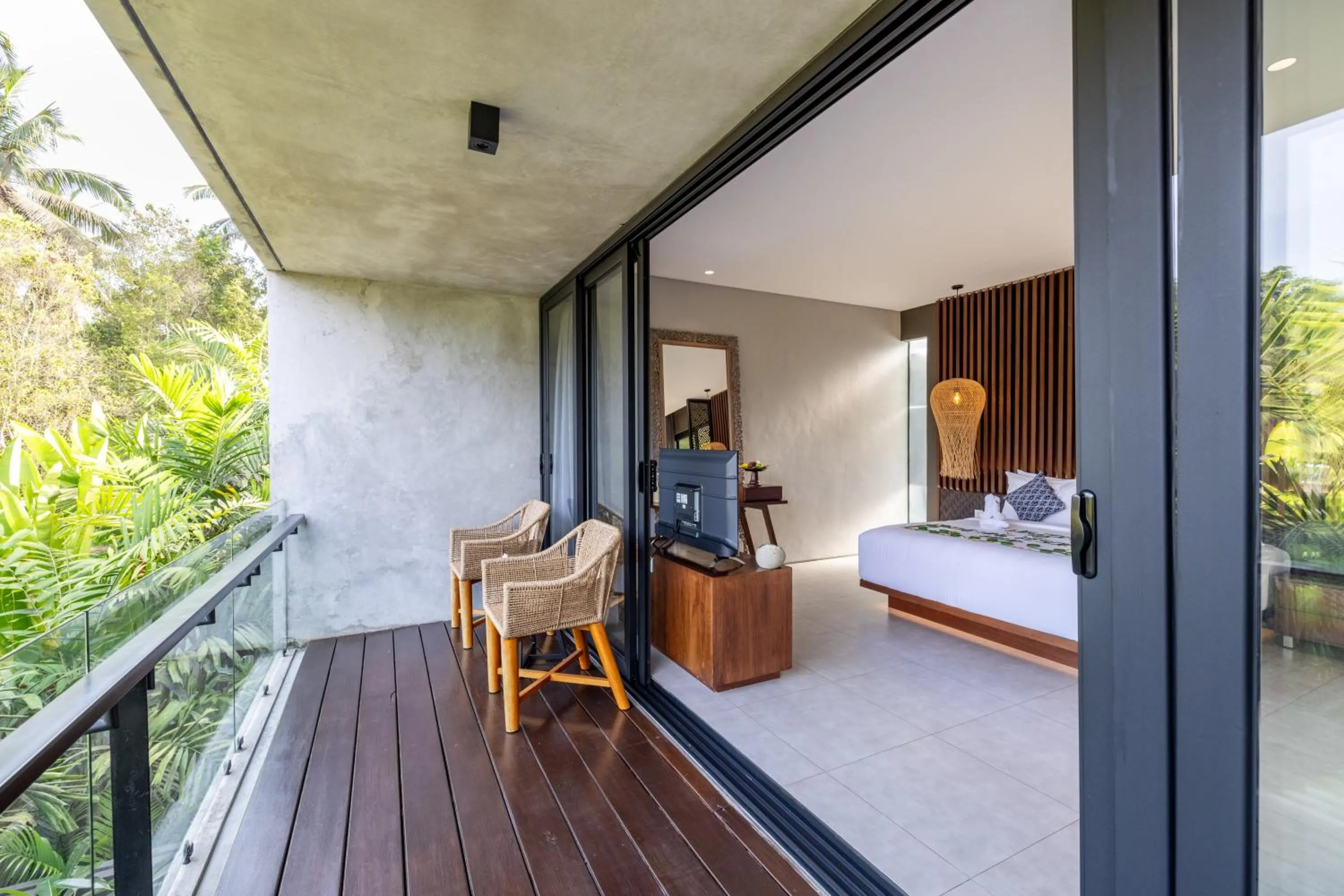 Balcony/Terrace, Bed in The Ning Resort Ubud