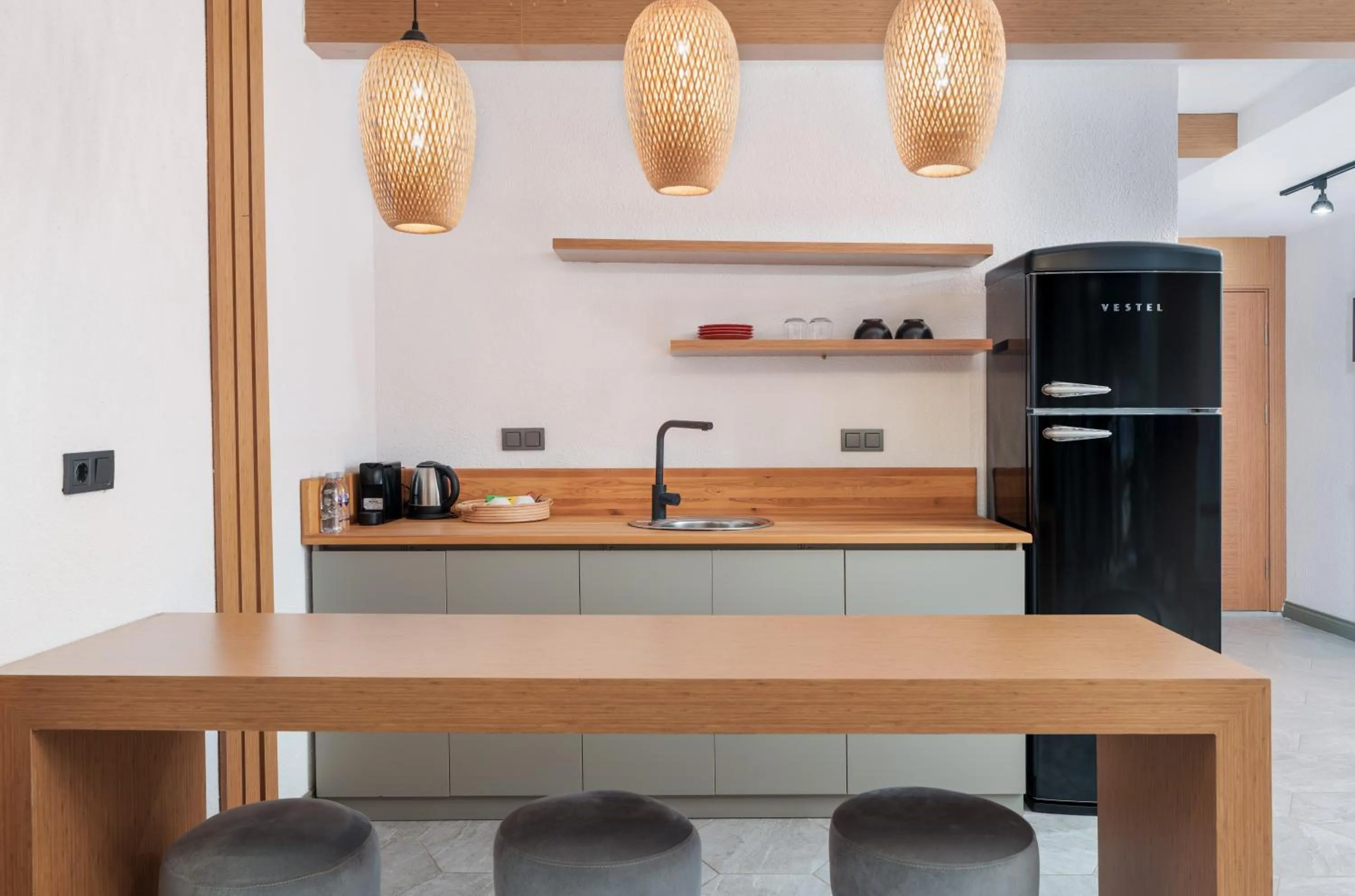 Kitchen or kitchenette in Lupia Suites