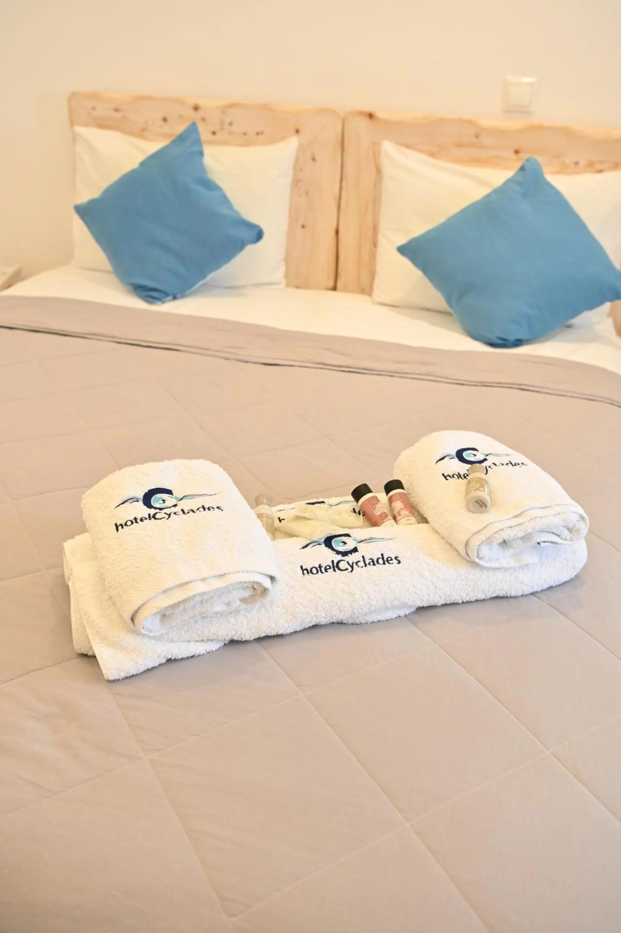 Bed in Cyclades Hotel