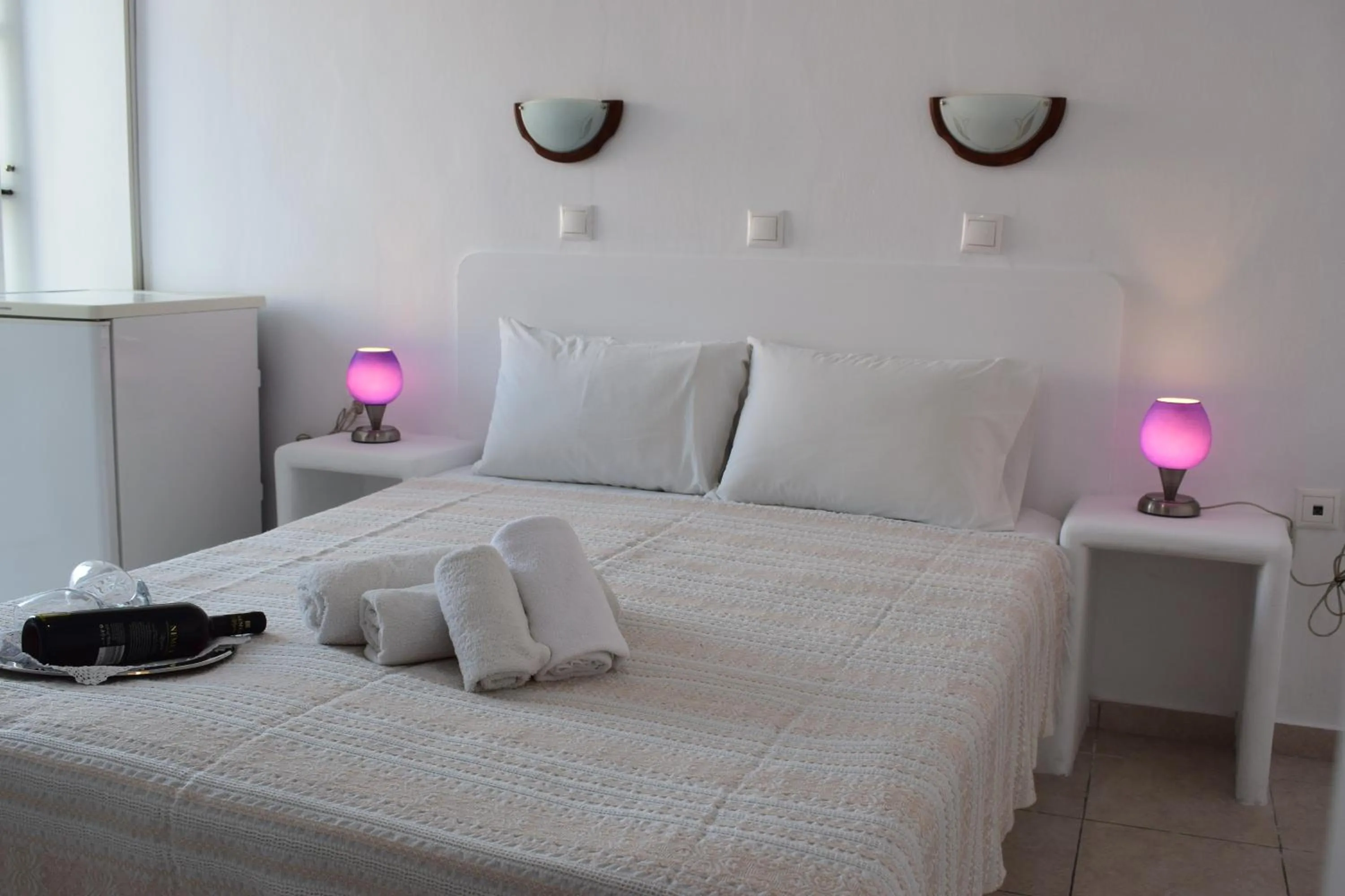Bed in Cyclades Hotel