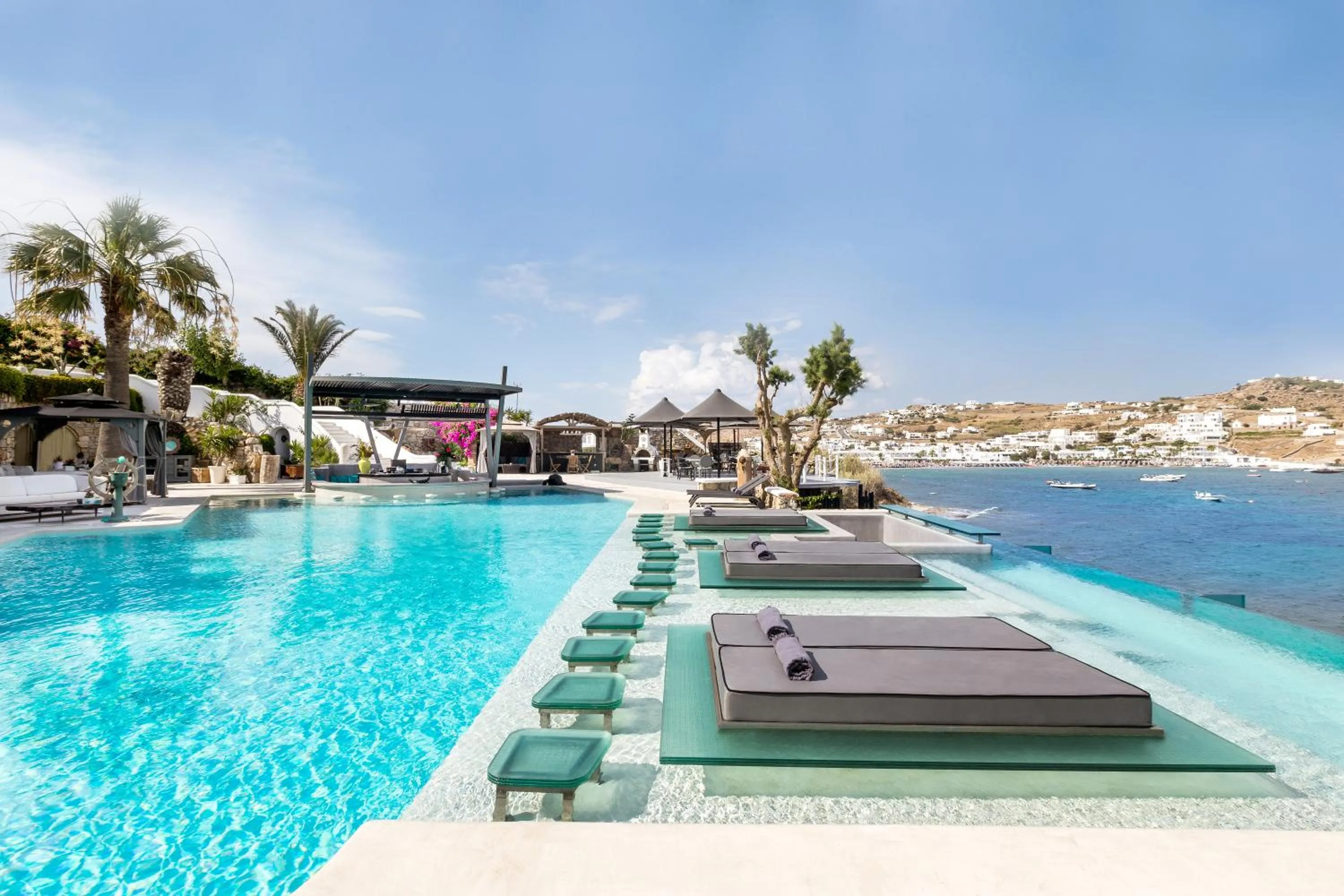 Pool view in Kivotos Mykonos - Preferred Hotels & Resorts
