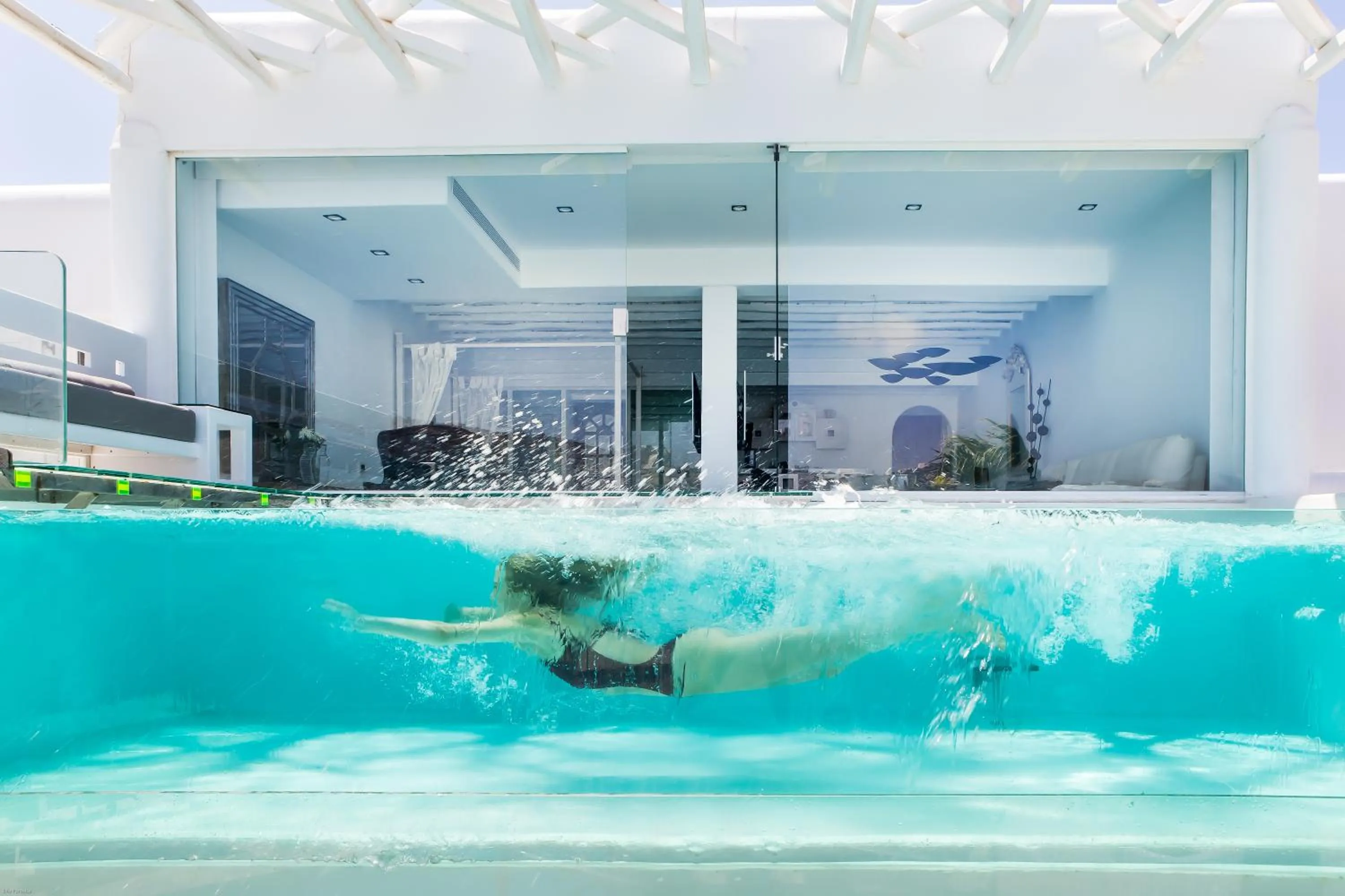 Pool view in Kivotos Mykonos - Preferred Hotels & Resorts