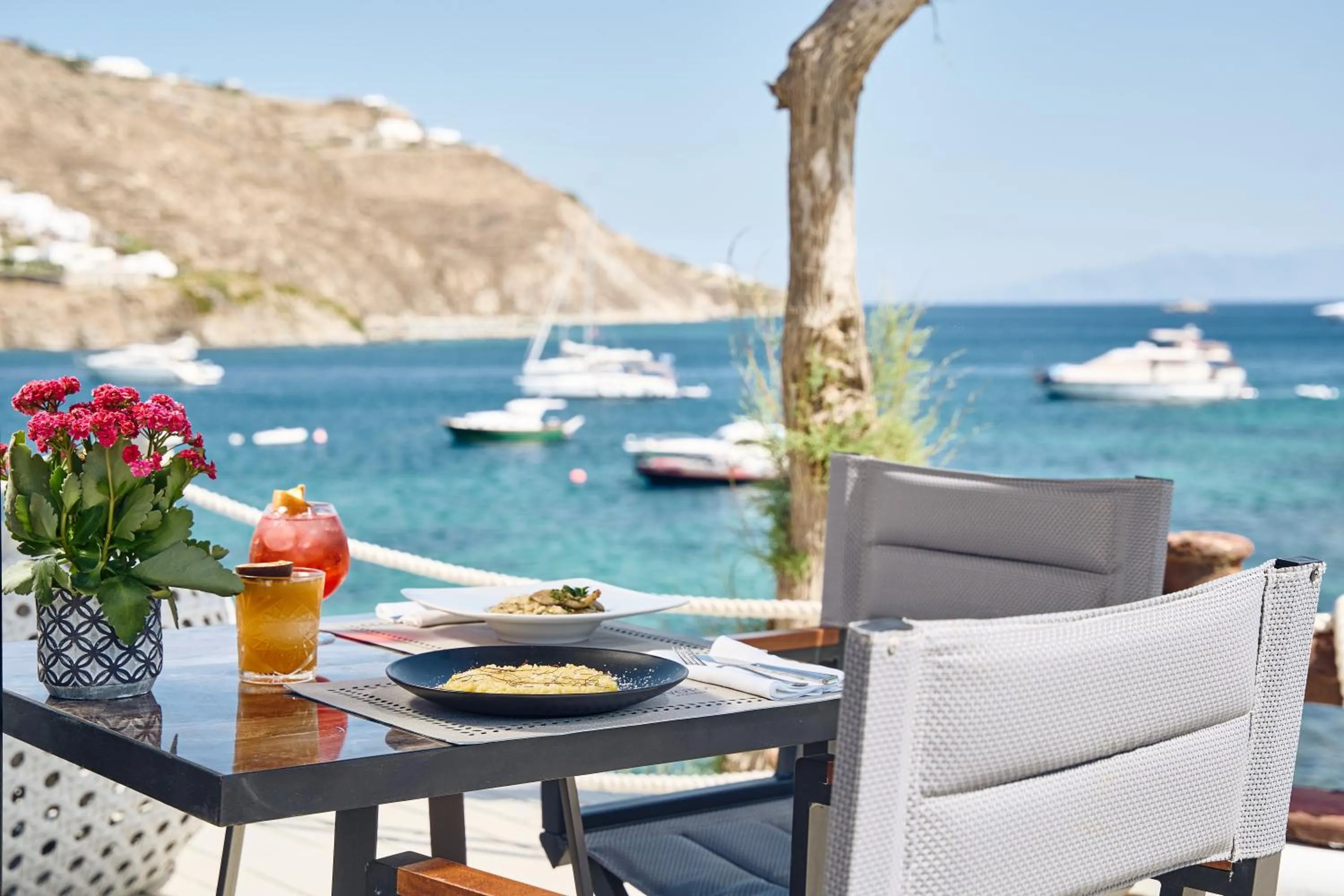 Patio in Kivotos Mykonos - Preferred Hotels & Resorts
