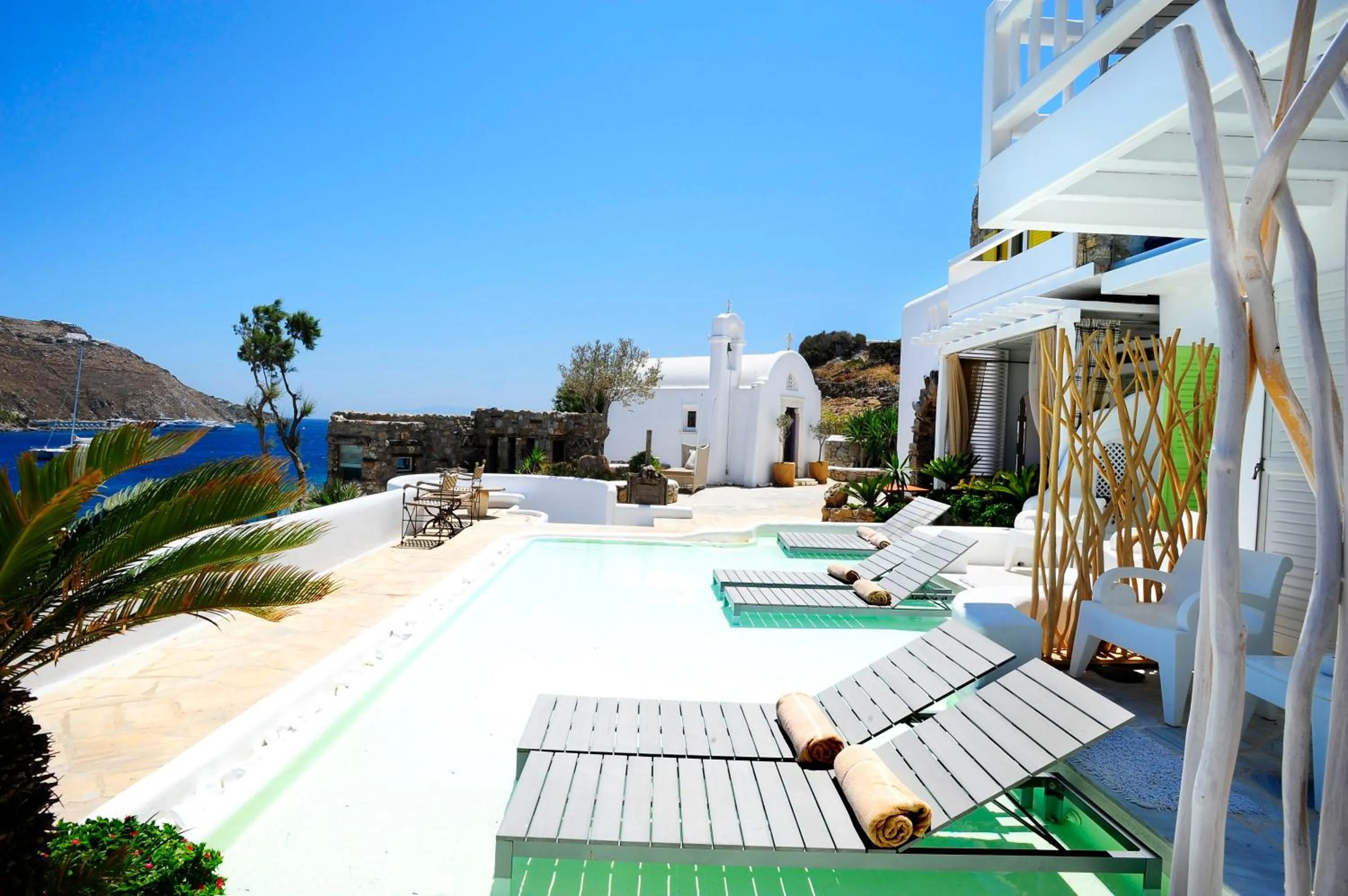 Balcony/Terrace in Kivotos Mykonos - Preferred Hotels & Resorts