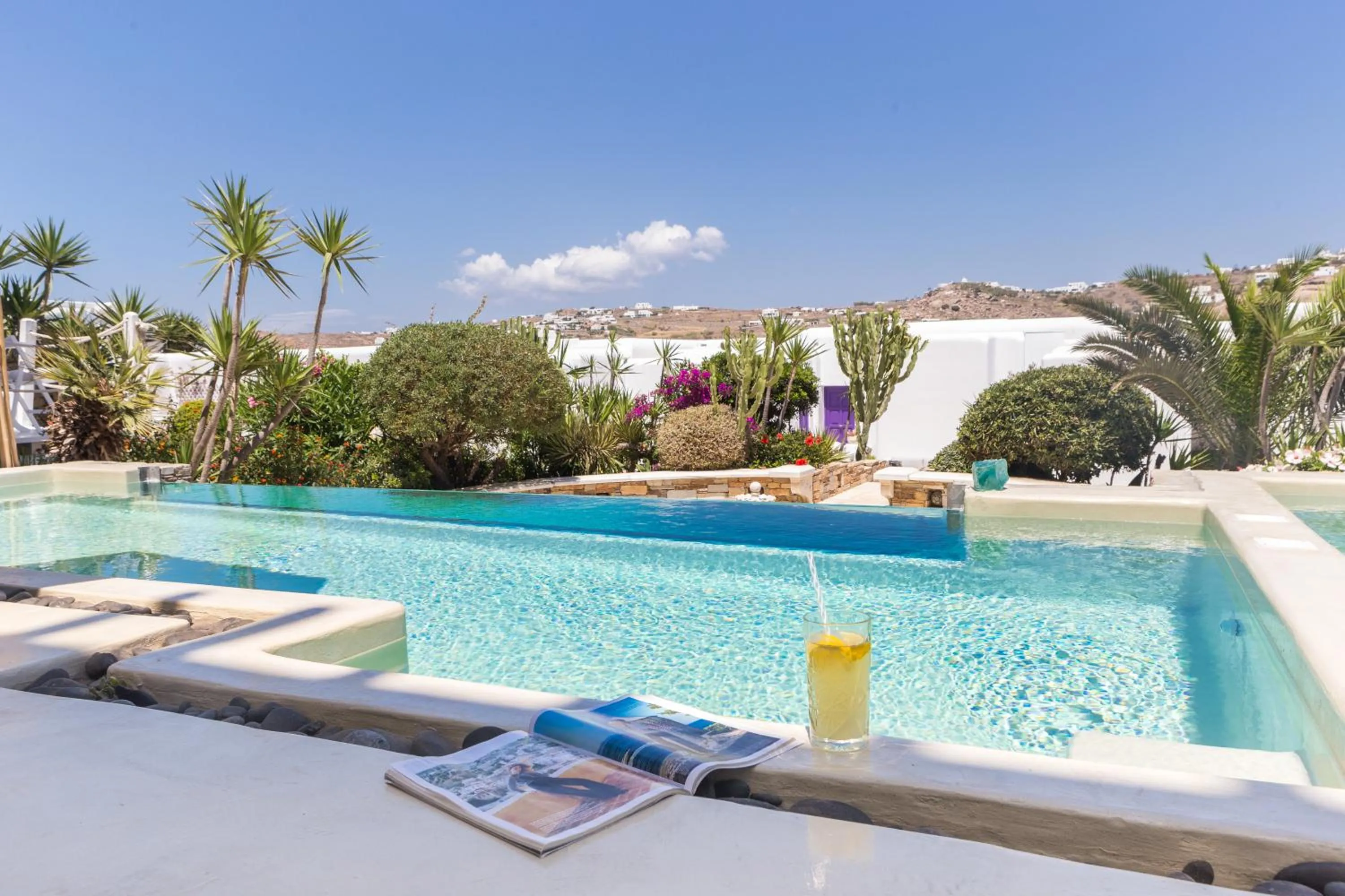 Pool view in Kivotos Mykonos - Preferred Hotels & Resorts