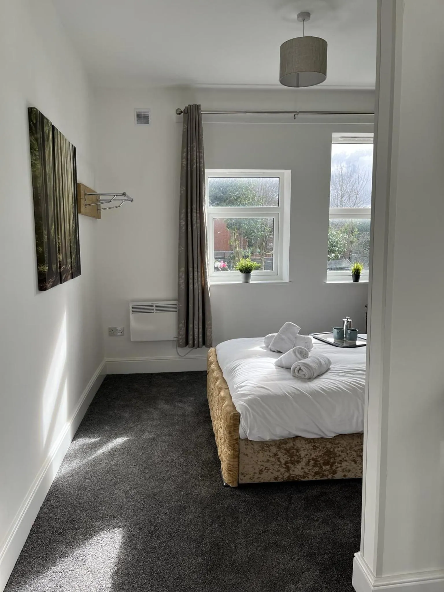 Bedroom, Bed in Modern 1 bed studios for comfy stay in Preston