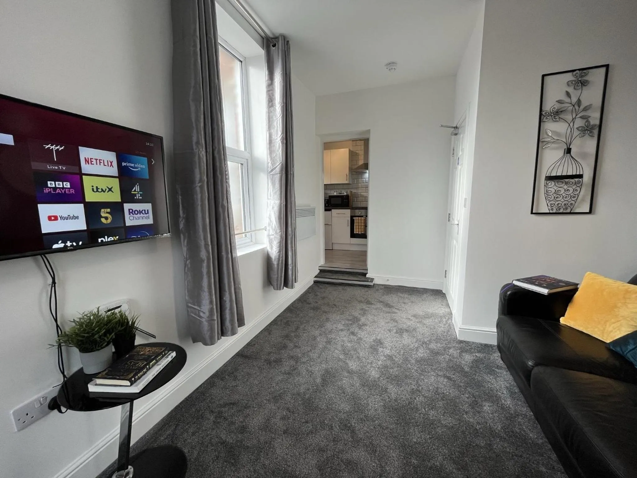 Living room in Modern 1 bed studios for comfy stay in Preston