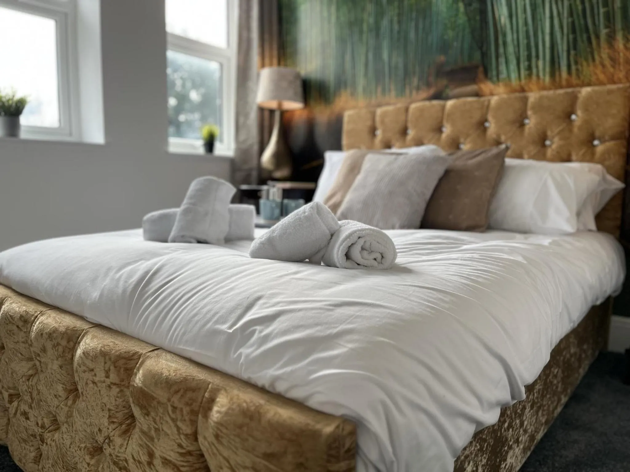 Bedroom, Bed in Modern 1 bed studios for comfy stay in Preston