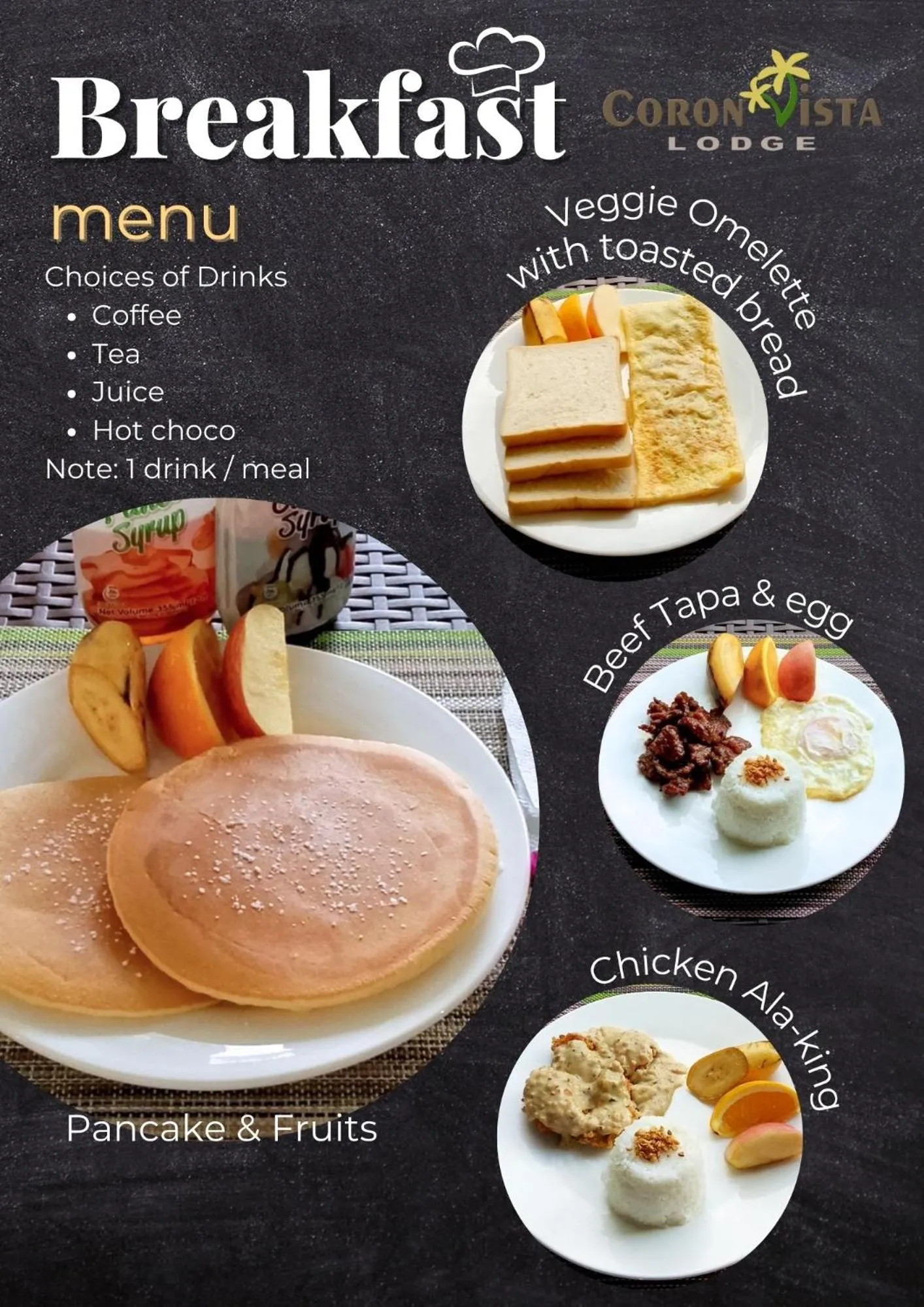 Breakfast in Coron Vista Lodge