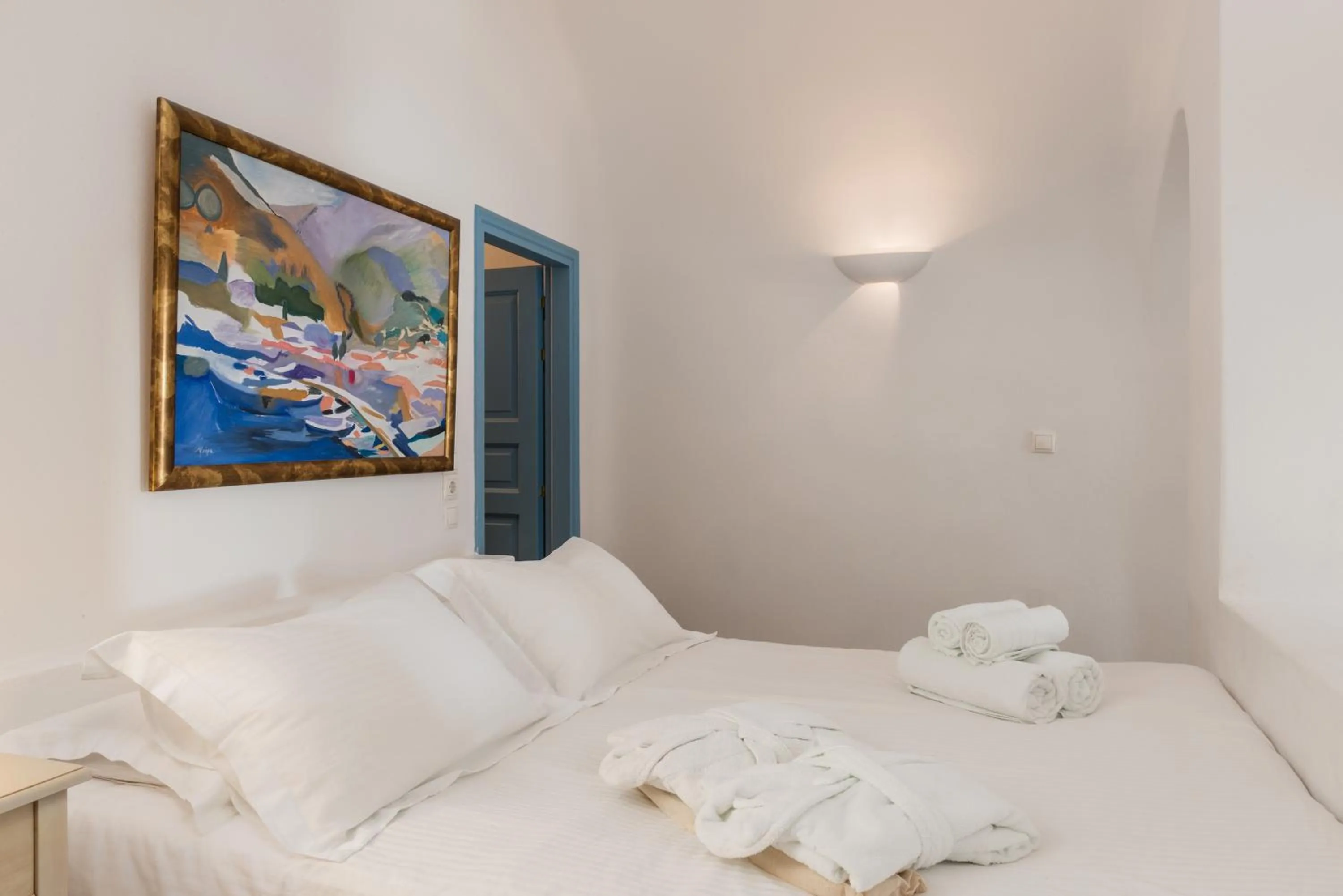 Bedroom, Bed in Pantelia Suites