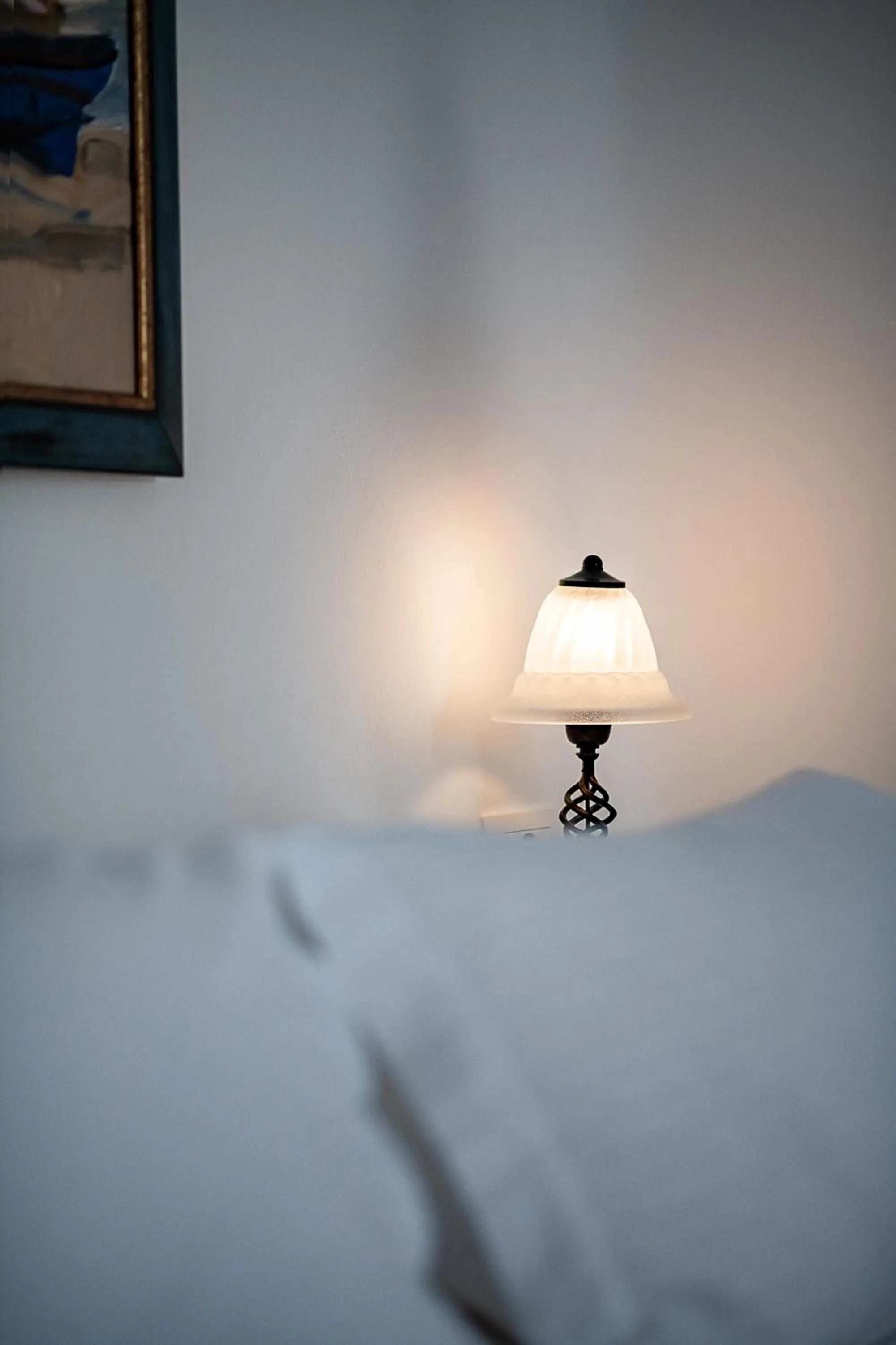 Decorative detail, Bed in Pantelia Suites