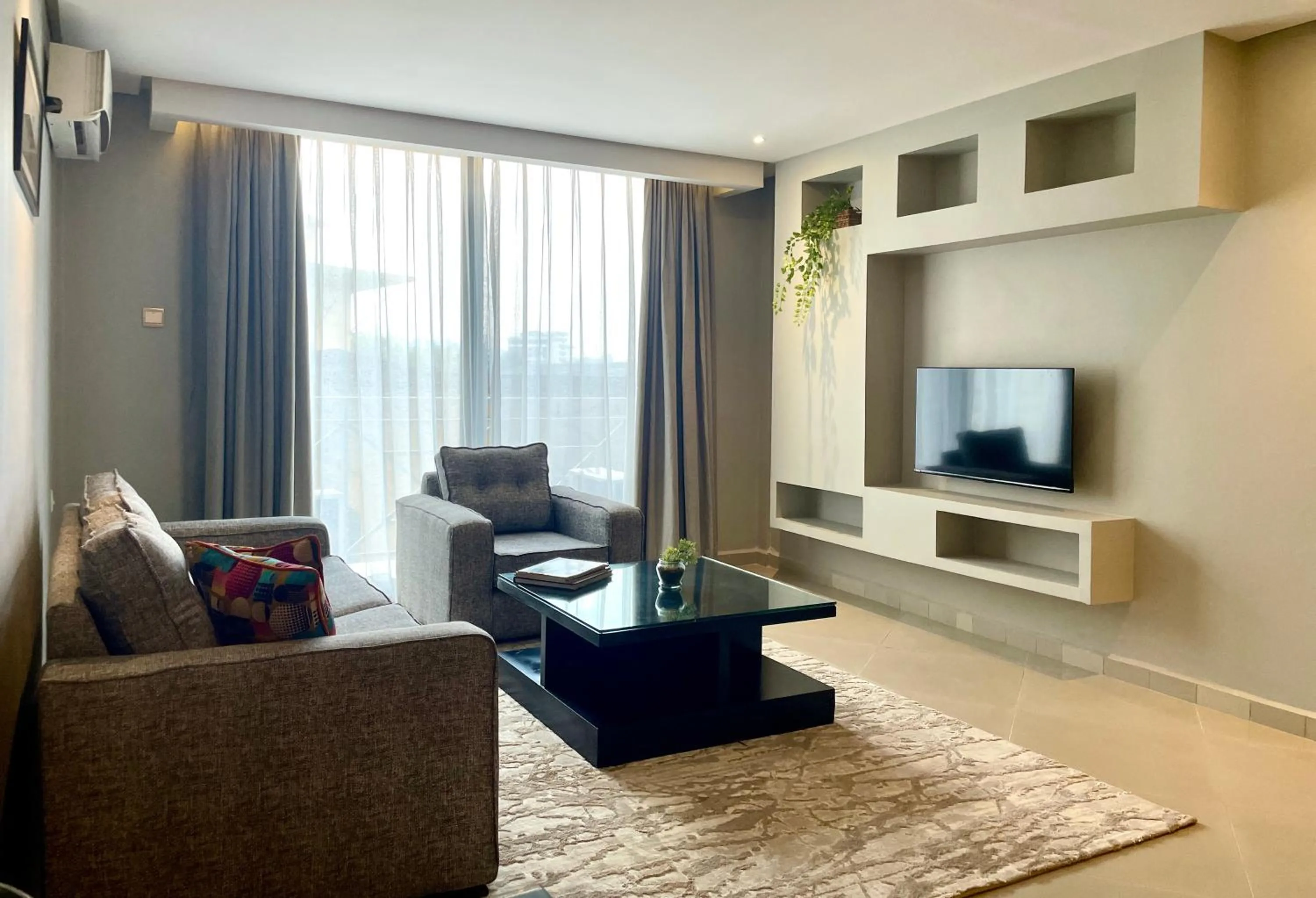 Living room in Meilin International Hotel