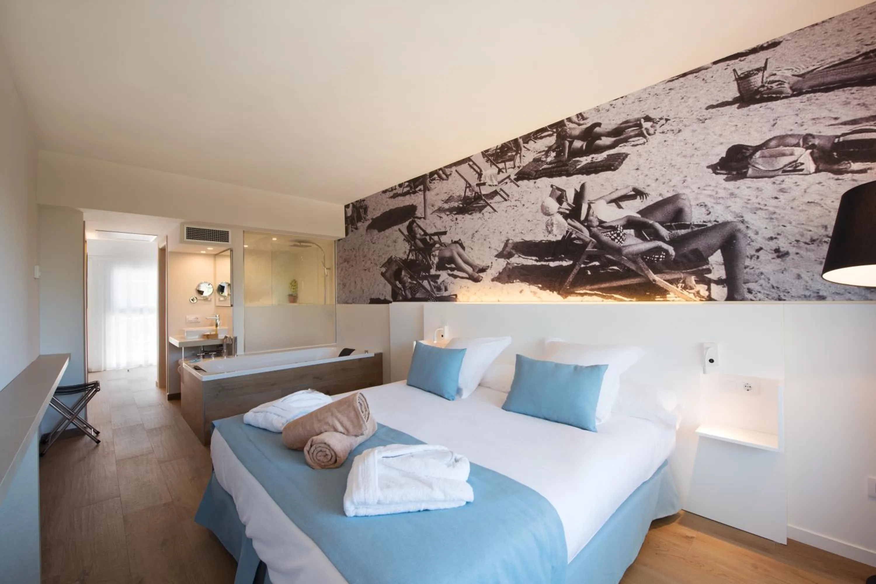 Living room, Bed in Tacande Portals