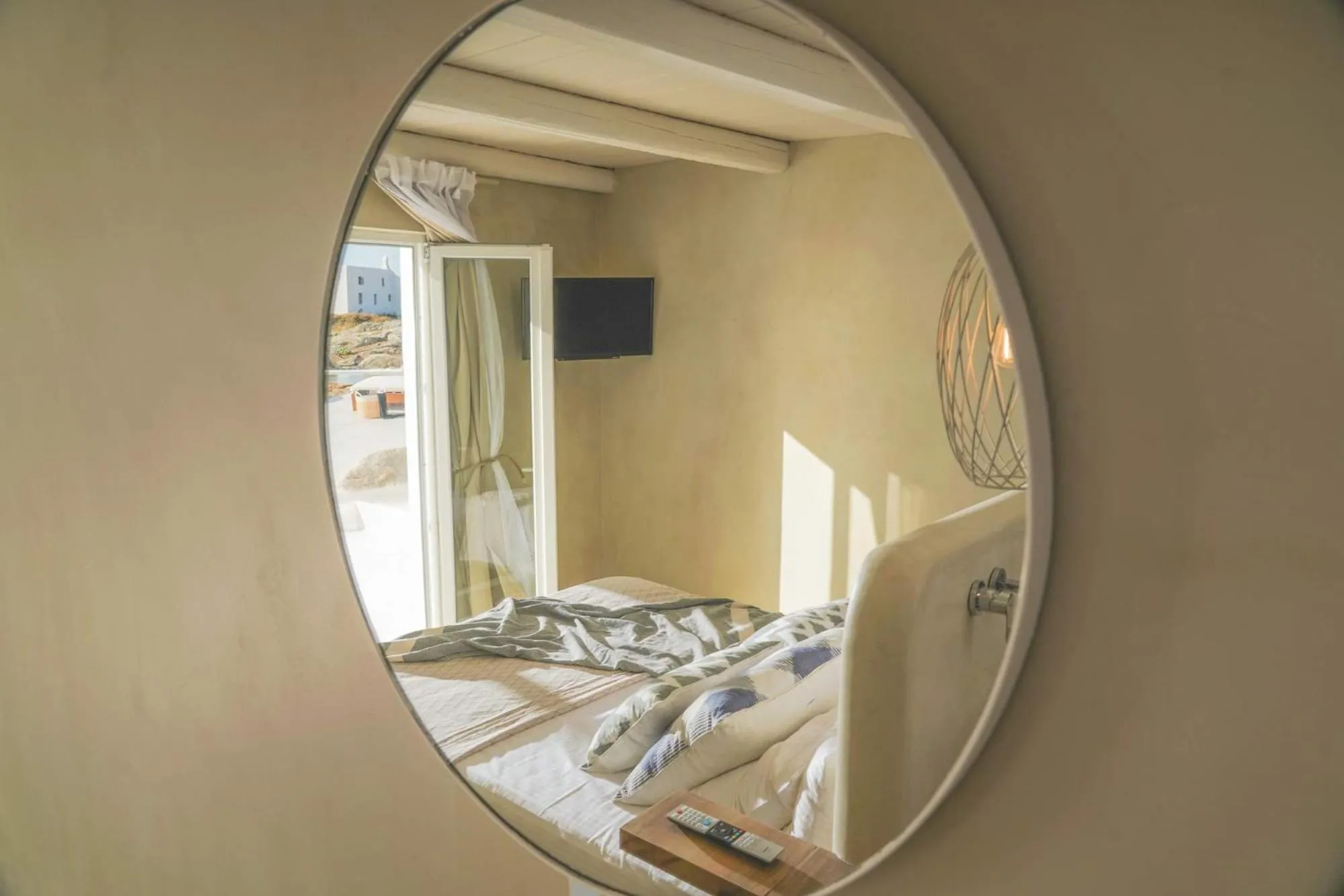 Bed in Mykonos High Villa