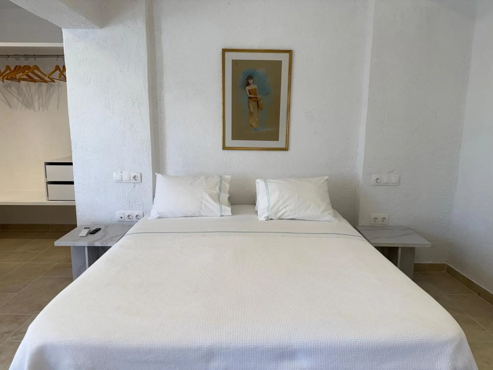 Bedroom, Bed in Golden Sun Hotel Patmos
