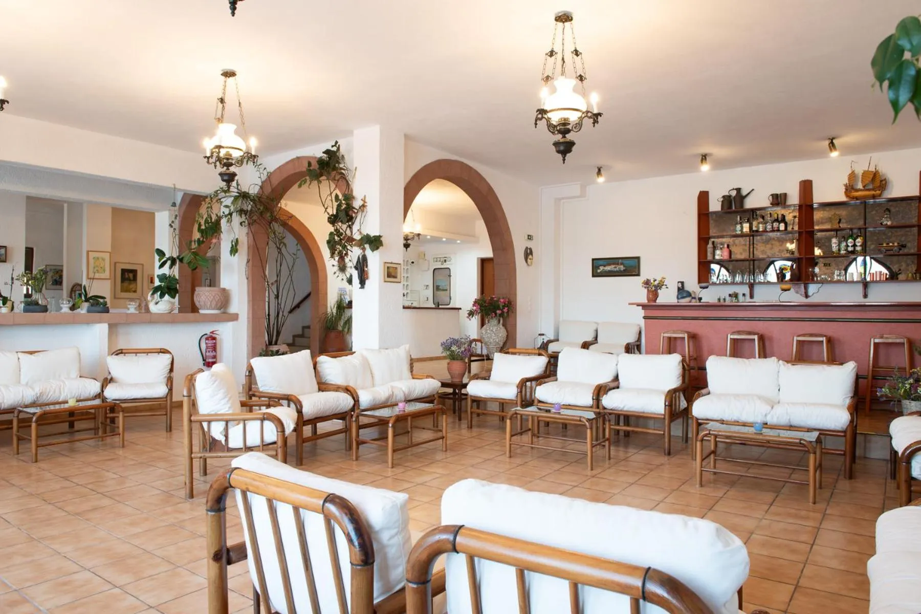 Lobby or reception in Golden Sun Hotel Patmos